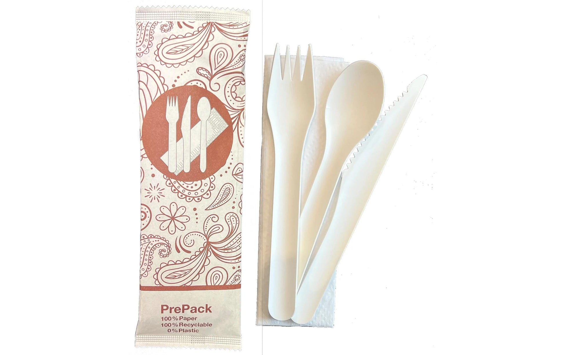 Pochetta Besteck-Set, Papier – 16 cm – 1 Stk.