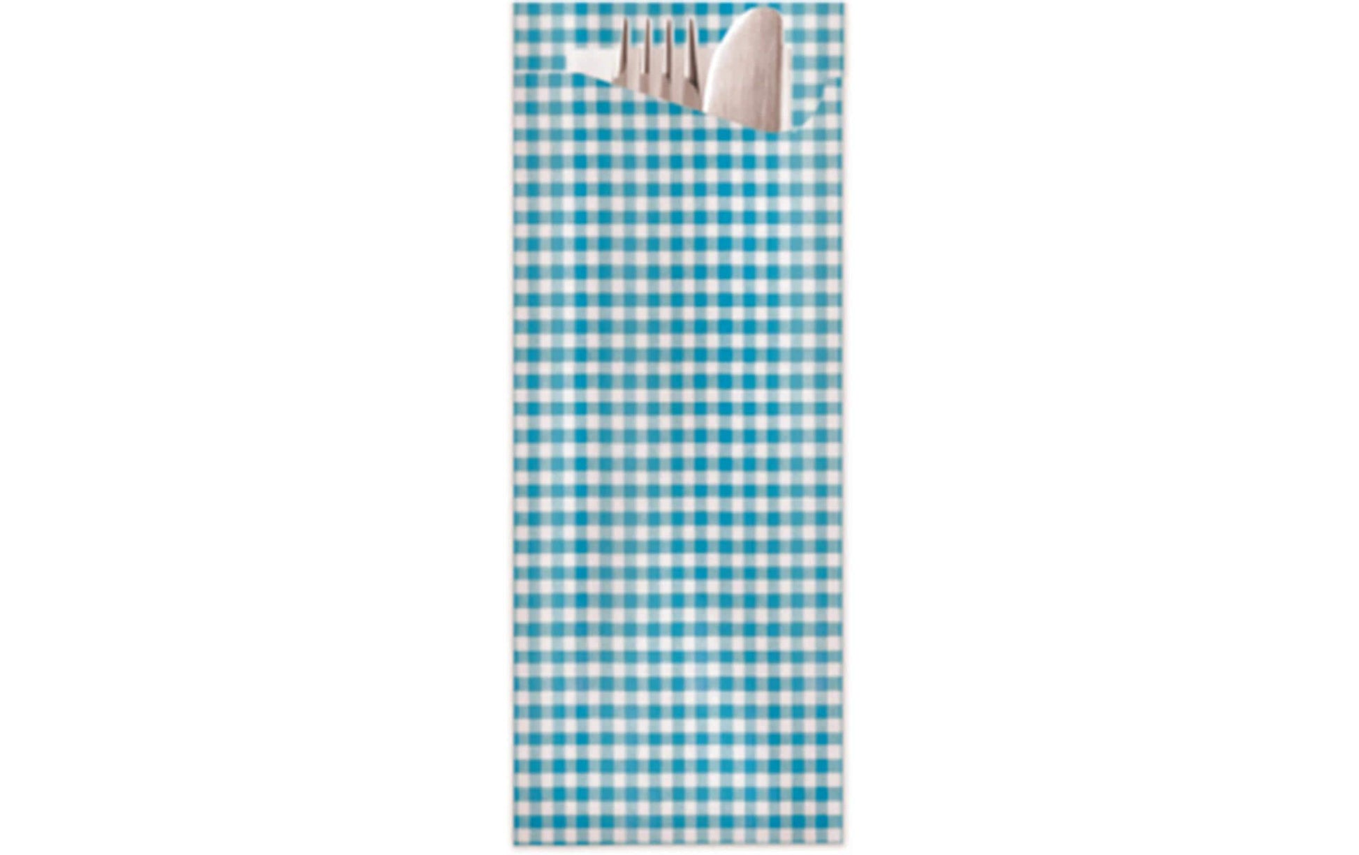 Pochetta Besteck-Set, Papier – 19 cm, Blau/Weiss