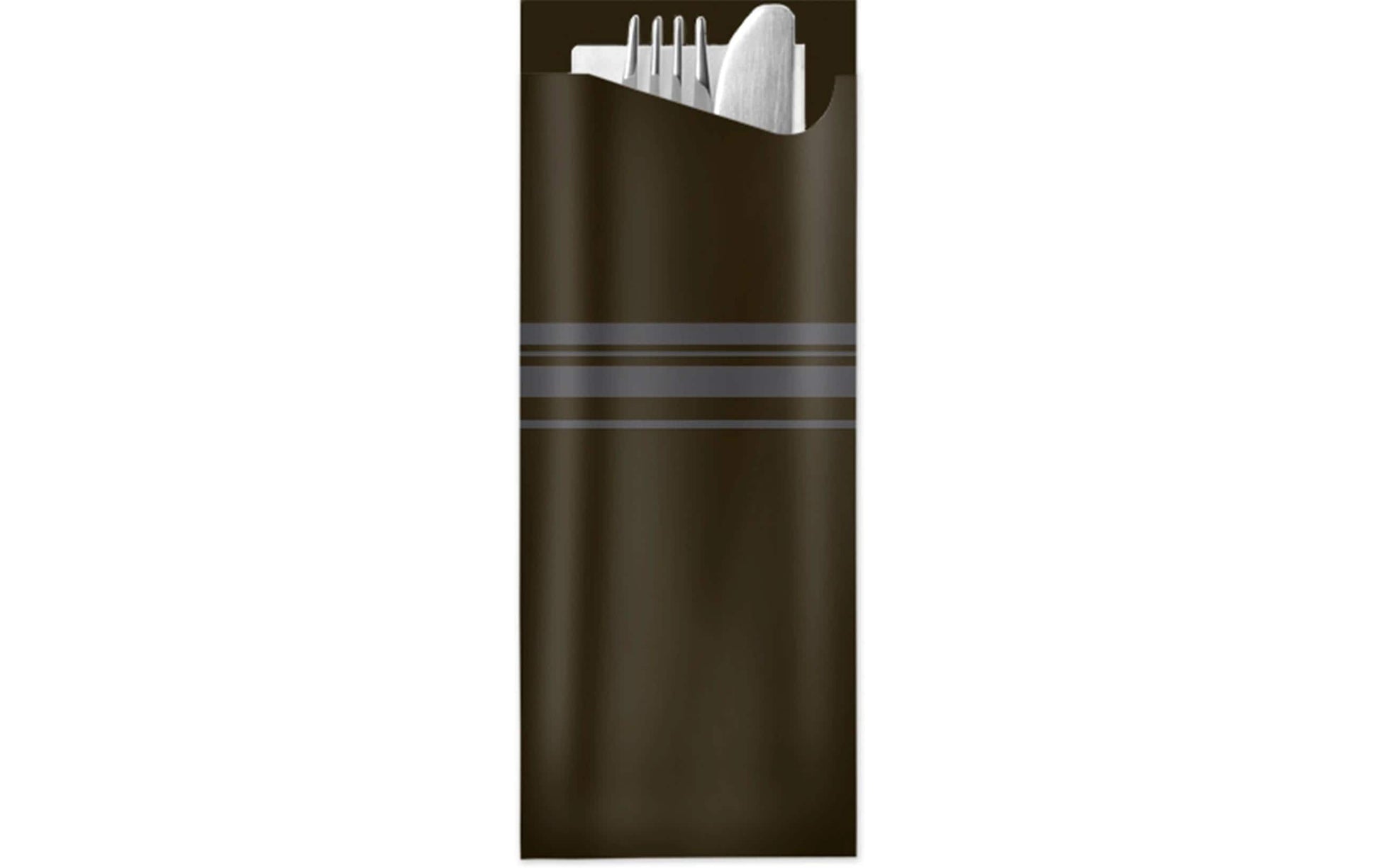 Pochetta Besteck-Set, Papier/Karton – 27 cm, schwarz