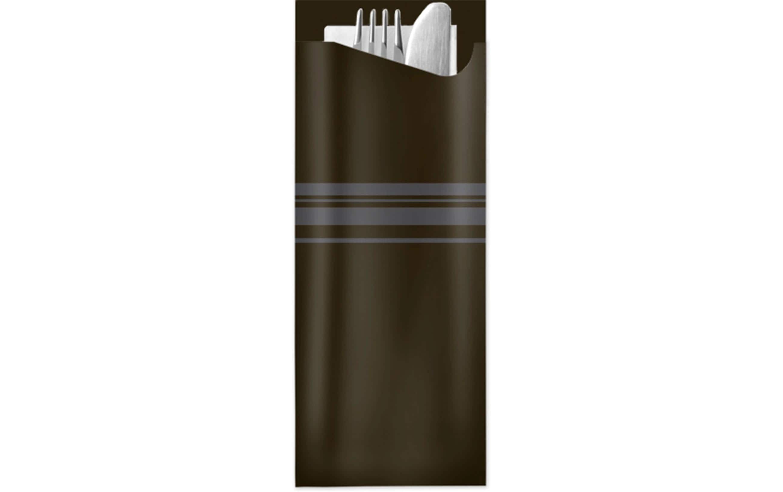Pochetta Besteck-Set, Papier/Karton – 27 cm, schwarz