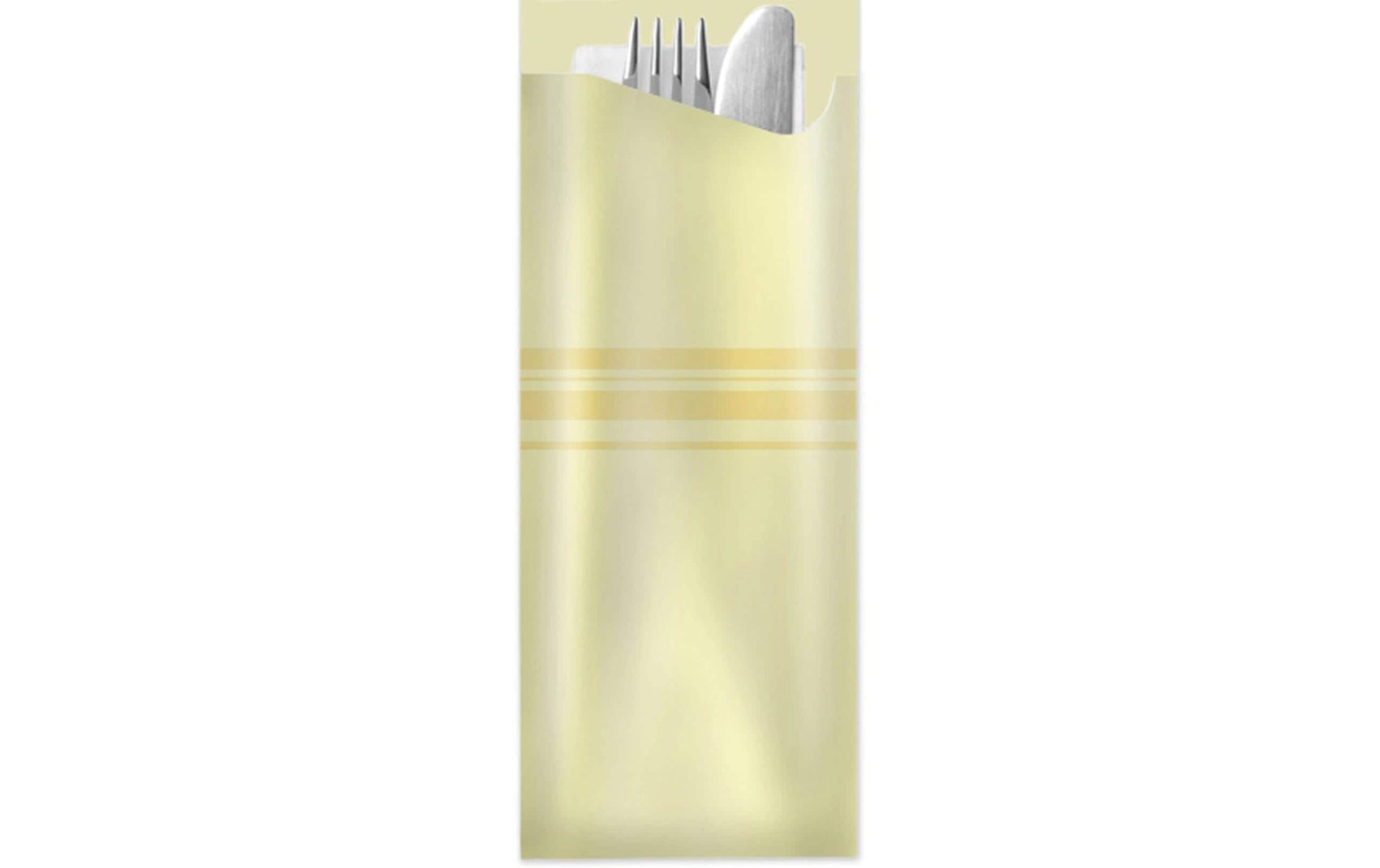 Pochetta Besteck-Set, Papier, Champagner – 27 cm – 1 Stk.