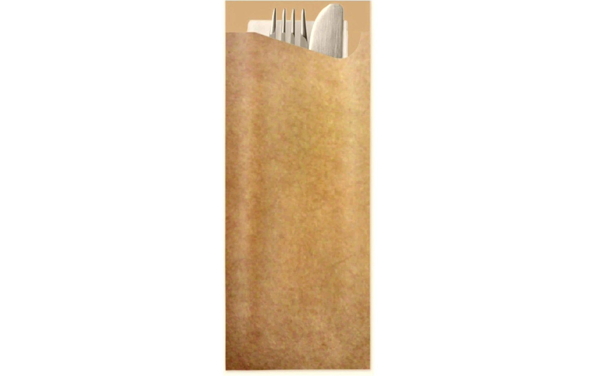 Pochetta Besteck-Set, Papier/Karton – 16 cm, Braun