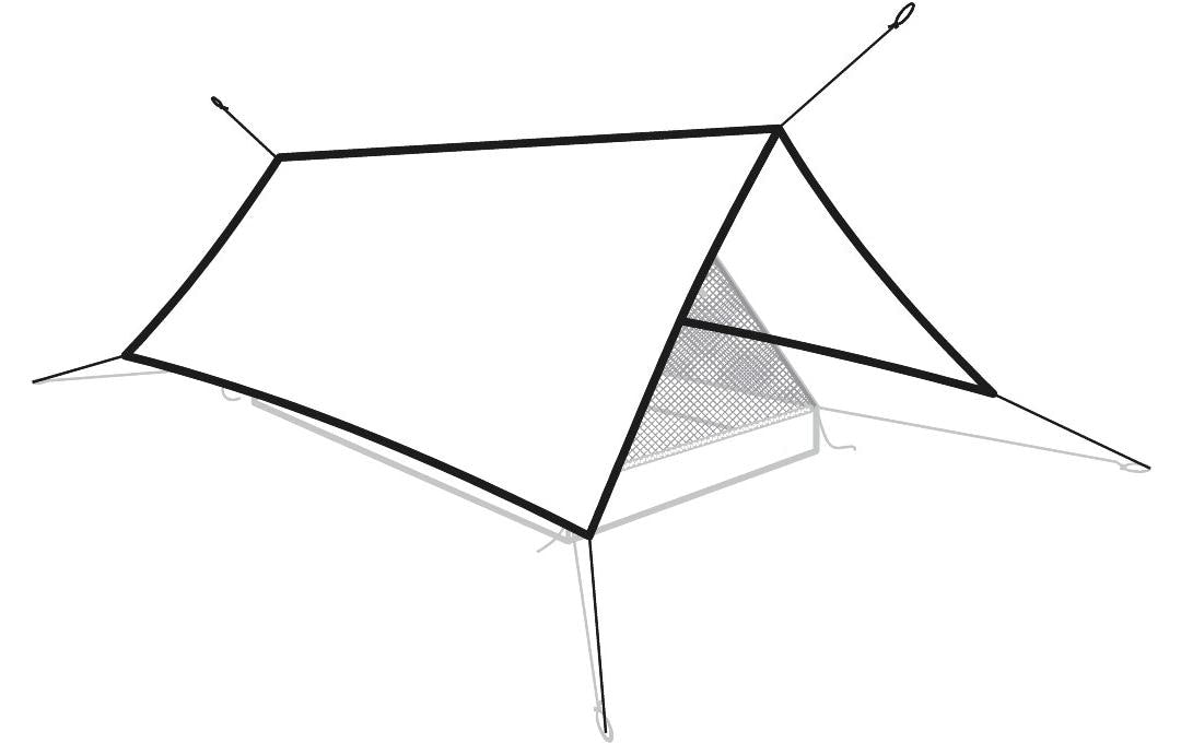 Robens Tarp Vestis Duo UL – Wassersäule 2000 mm, eckig – 2920×3100×2920 mm – Orange – Polyester