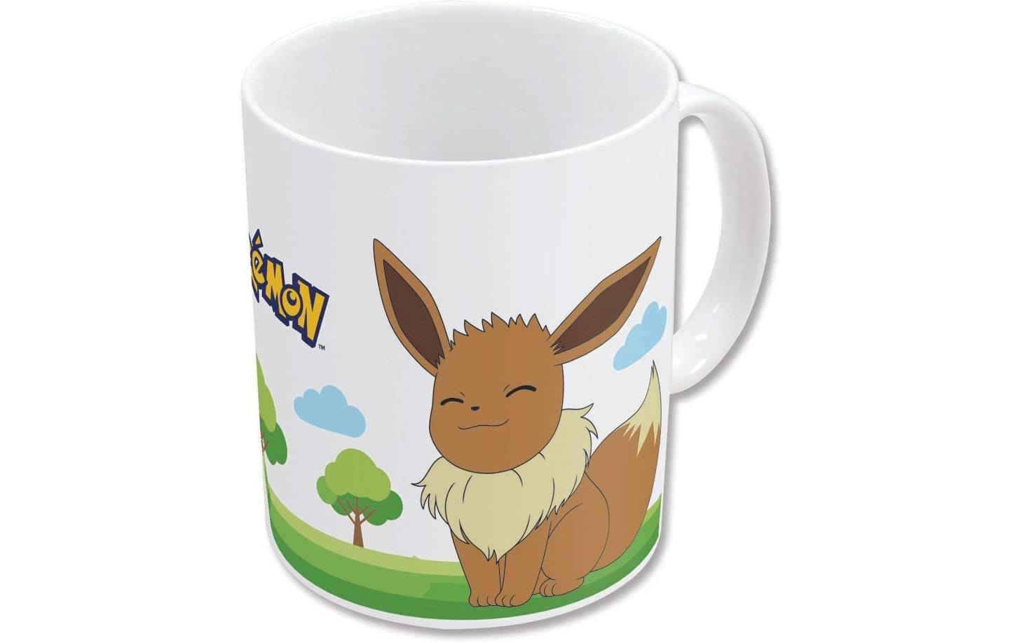 Stor Evoli Tasse – 325 ml, Keramik, Weiss/Braun