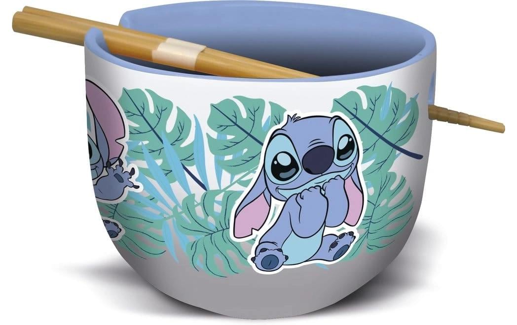Stor Ramen-Schüssel Lilo & Stitch – 12er Set, 500 ml, Keramik, Mehrfarbig, inkl. Stäbchen