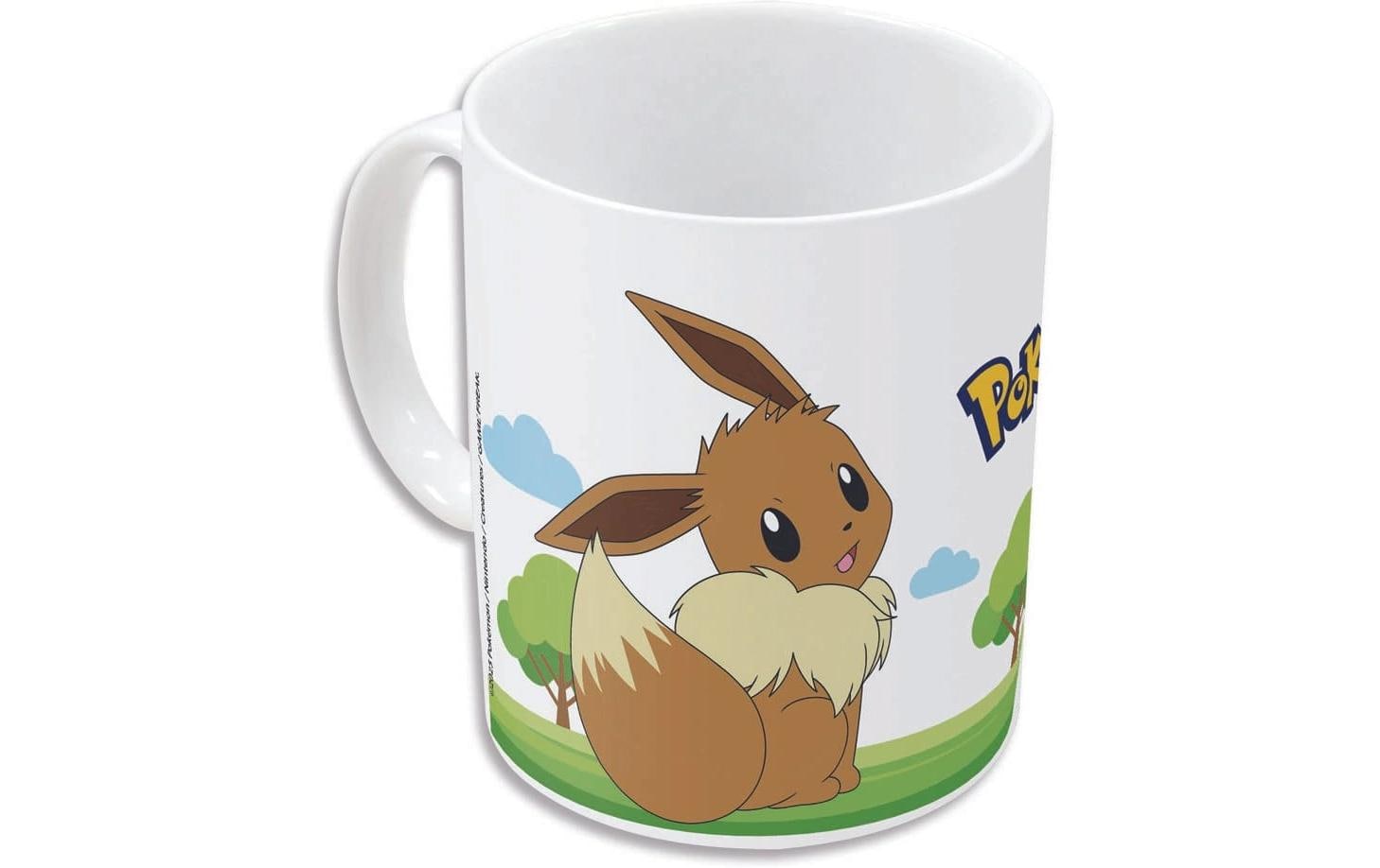 Stor Evoli Tasse – 325 ml, Keramik, Weiss/Braun