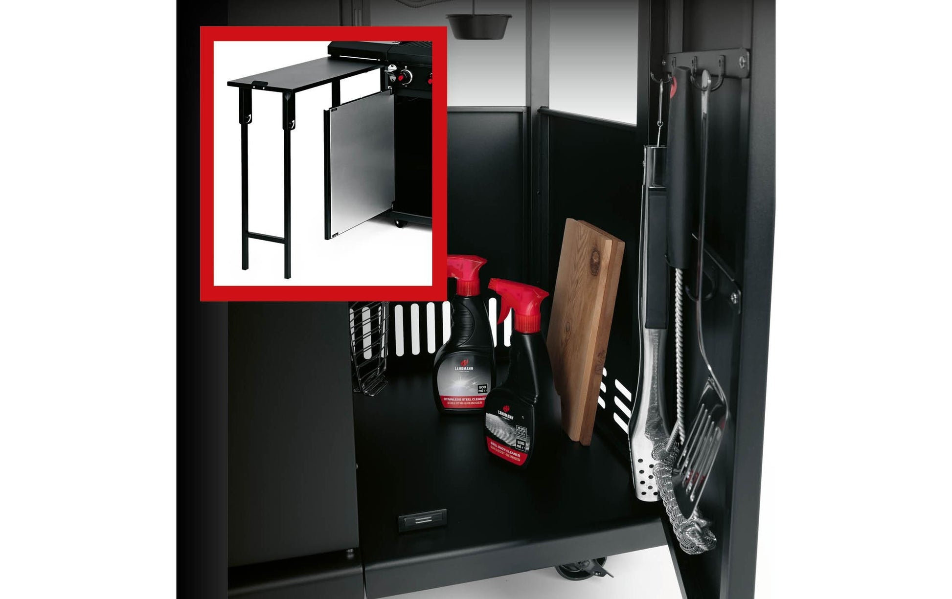 Landmann Gasgrill Black 6.1 – 6 Brenner, 21,7 kW, 168 × 57 × 119 cm – schwarz