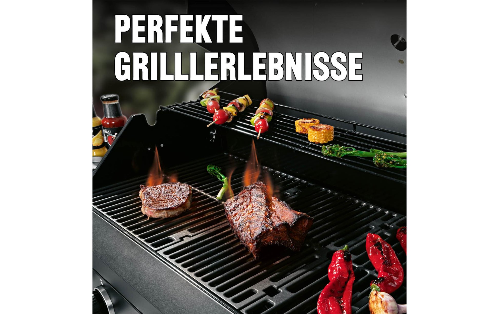 Landmann Gasgrill Black 6.1 – 6 Brenner, 21,7 kW, 168 × 57 × 119 cm – schwarz