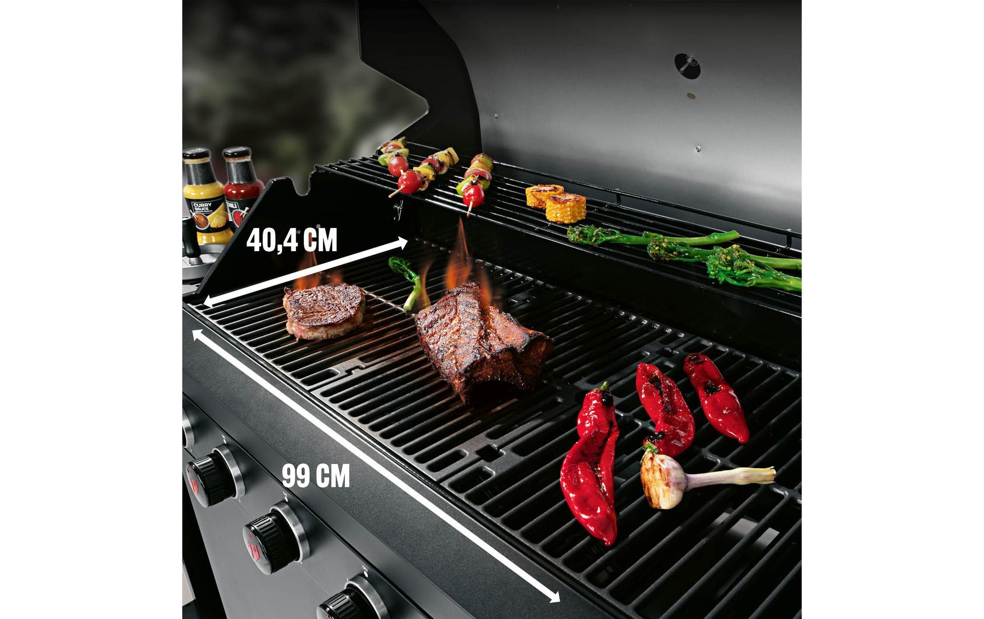 Landmann Gasgrill Black 6.1 – 6 Brenner, 21,7 kW, 168 × 57 × 119 cm – schwarz