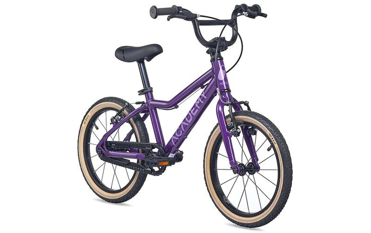 Academy Grade 3 Fahrrad – Felgenbremse, Sitz & Lenker höhenverstellbar – 16" – ab 4 Jahren – Aluminium, violett