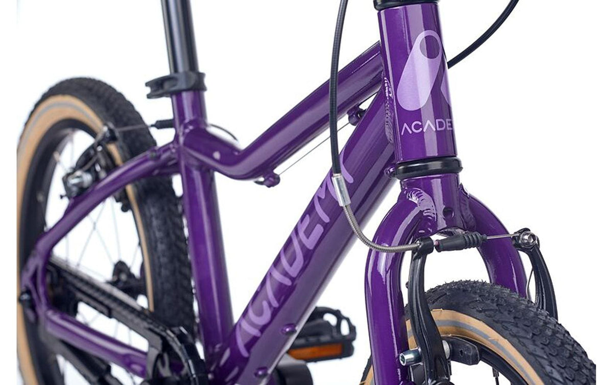 Academy Grade 3 Fahrrad – Felgenbremse, Sitz & Lenker höhenverstellbar – 16" – ab 4 Jahren – Aluminium, violett