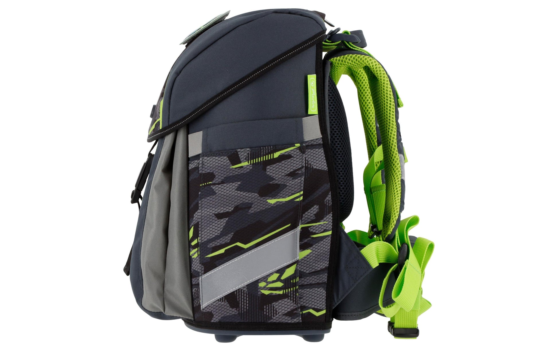 Herlitz Schulrucksack-Set 5-teilig, Grün/Schwarz, 21 l