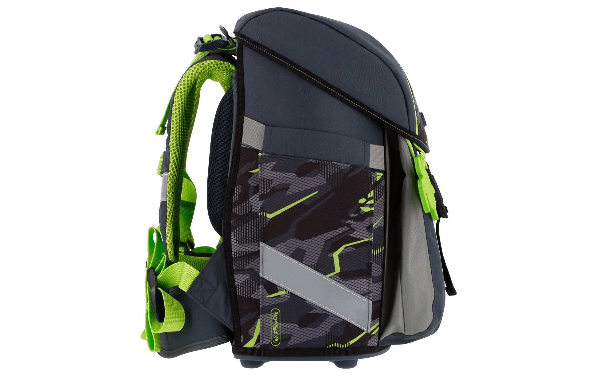 Herlitz Schulrucksack-Set 5-teilig, Grün/Schwarz, 21 l