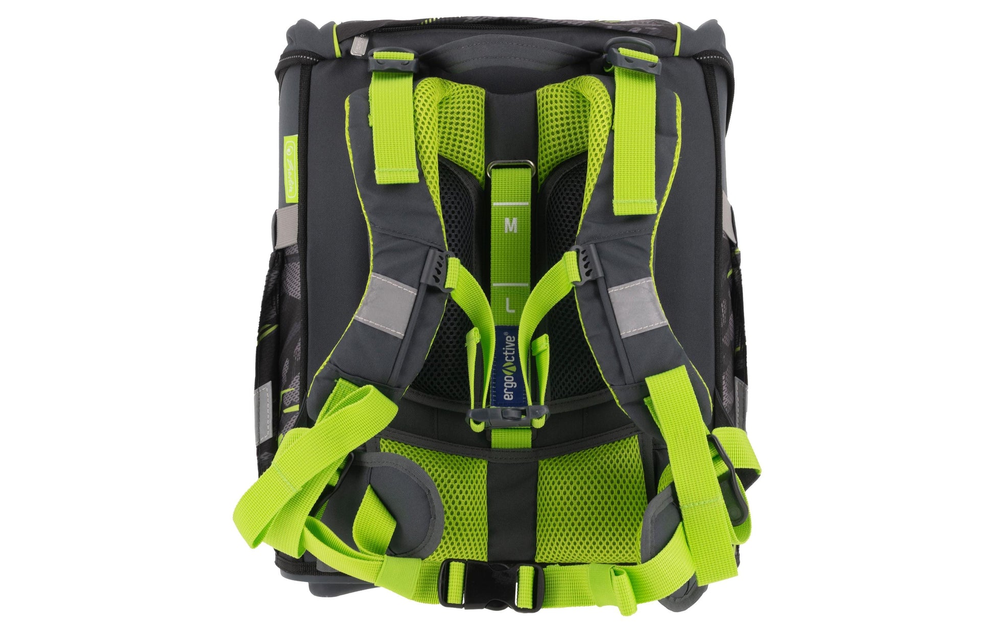 Herlitz Schulrucksack-Set 5-teilig, Grün/Schwarz, 21 l