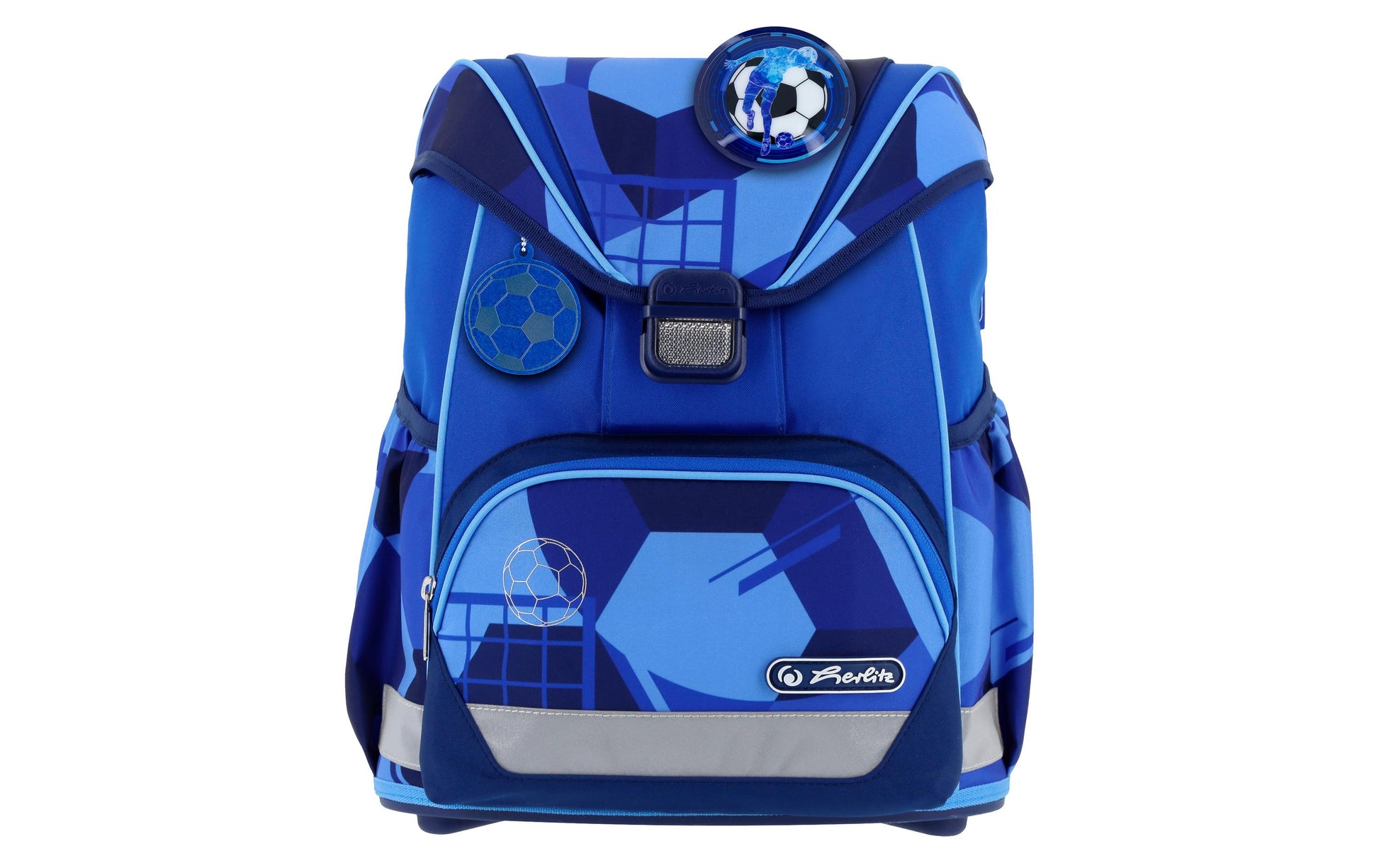 Herlitz UltraLight Plus – Schulrucksack-Set 4-teilig, Blau, 16 l, 28×36×21 cm