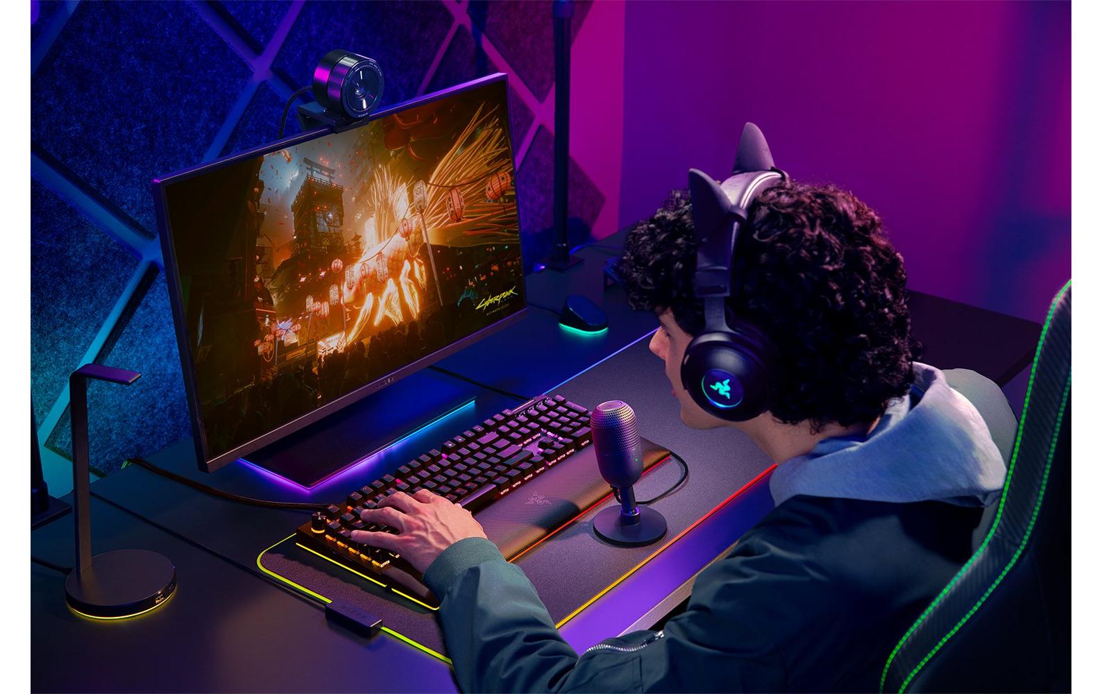 Razer Seiren V3 Mini – Tischmikrofon – USB-C, Superniere, 24 Bit/96 kHz – Schwarz