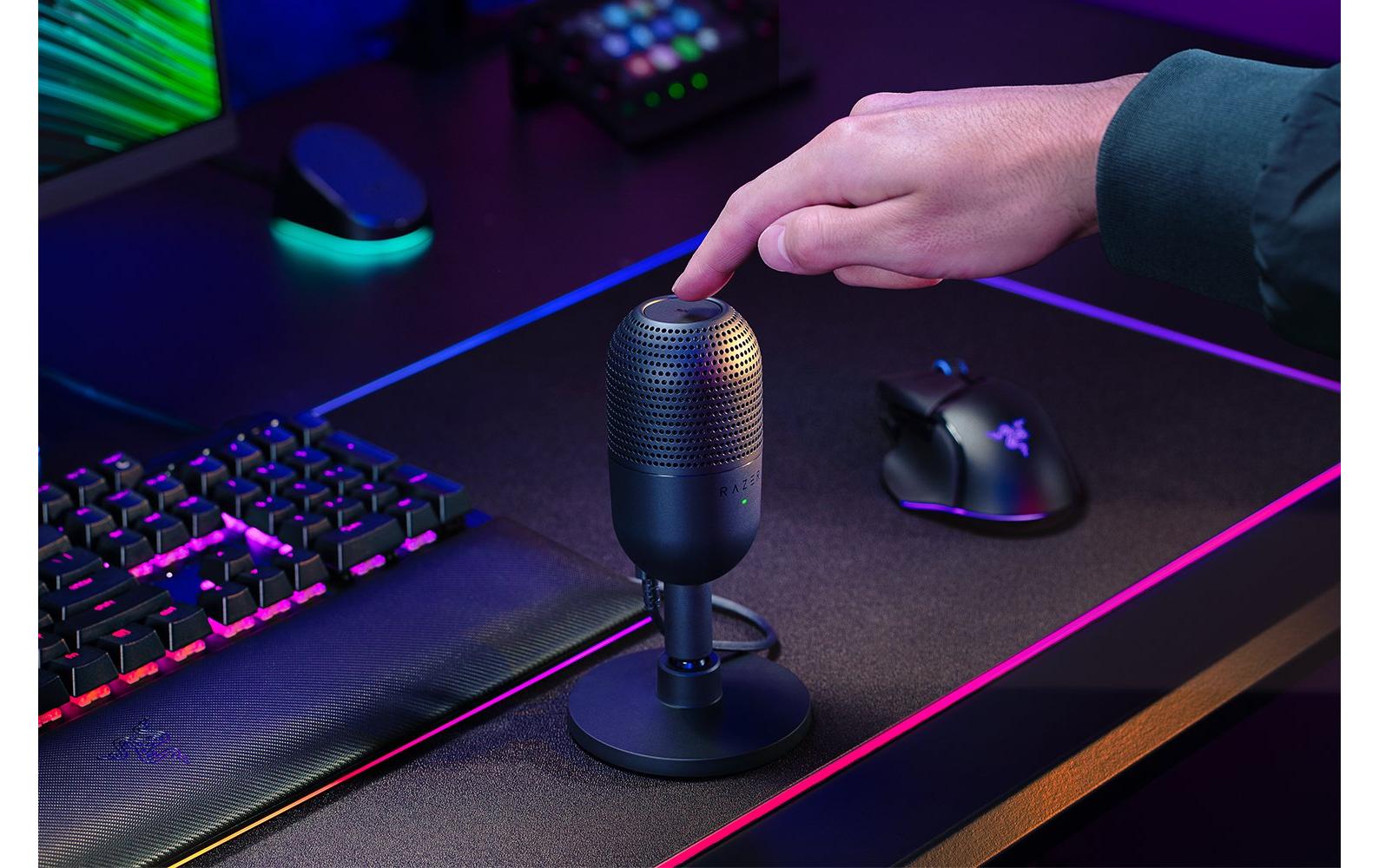 Razer Seiren V3 Mini – Tischmikrofon – USB-C, Superniere, 24 Bit/96 kHz – Schwarz