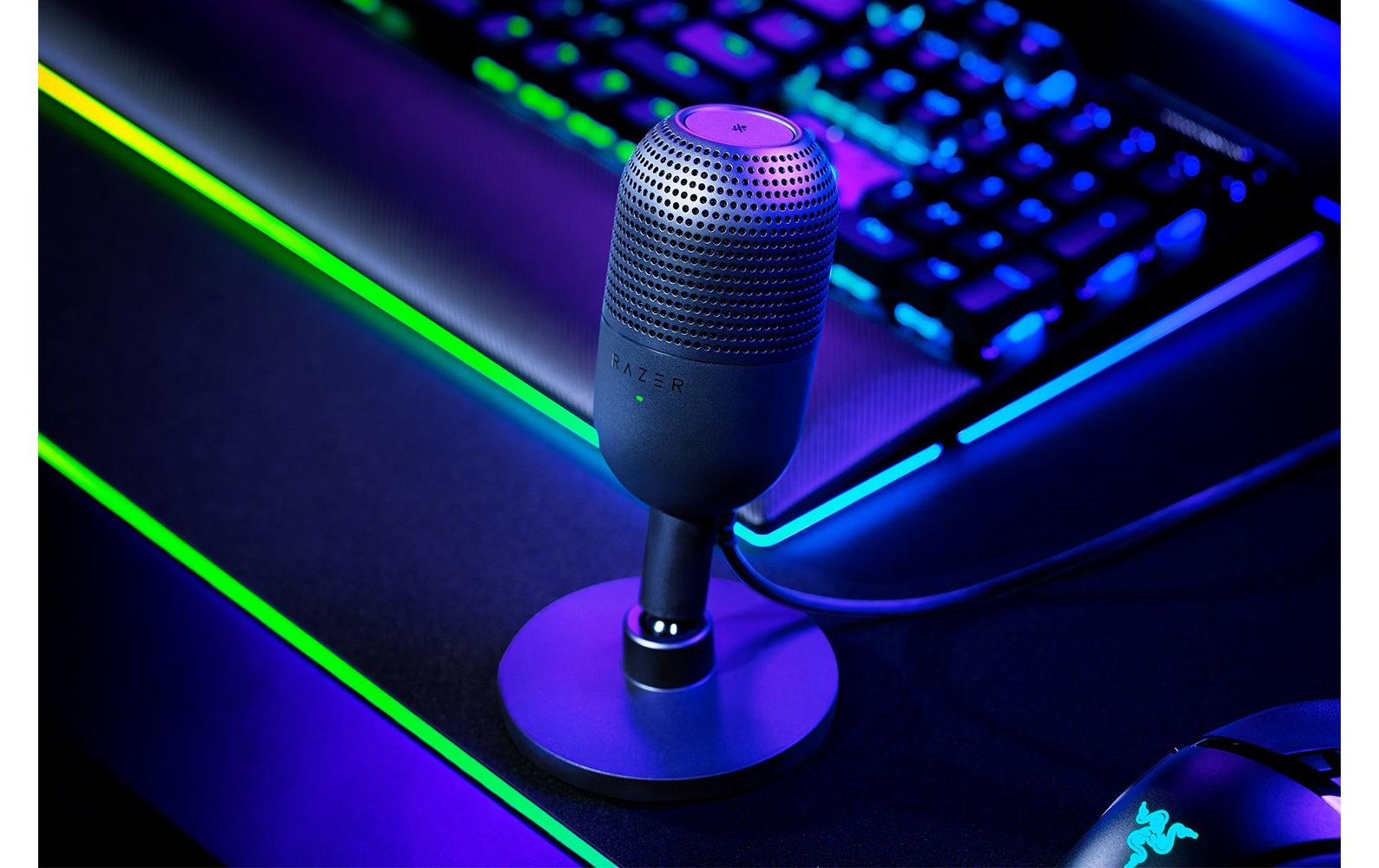 Razer Seiren V3 Mini – Tischmikrofon – USB-C, Superniere, 24 Bit/96 kHz – Schwarz