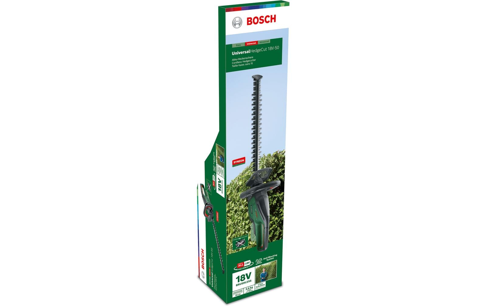 Bosch UniversalHedgeCut 18V-50 Akku-Heckenschere – 18 V – Schwertlänge 500 mm – Solo