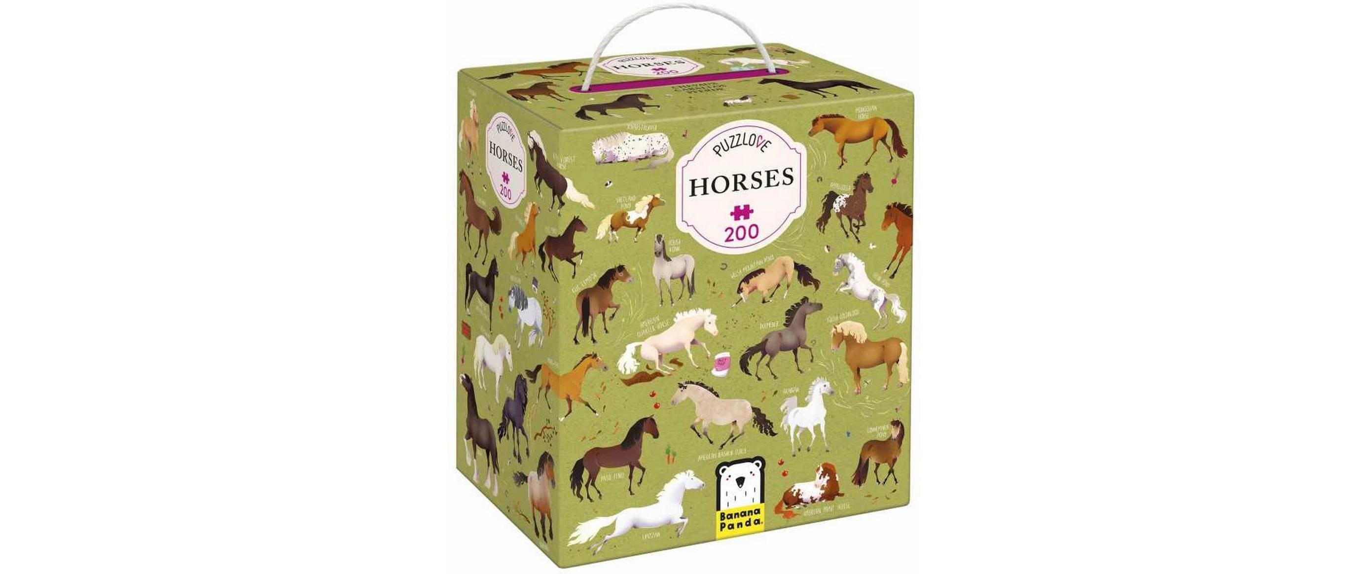 Banana panda Puzzlover Horses – Logikspiel, ab 7 Jahren, EN/mehrsprachig
