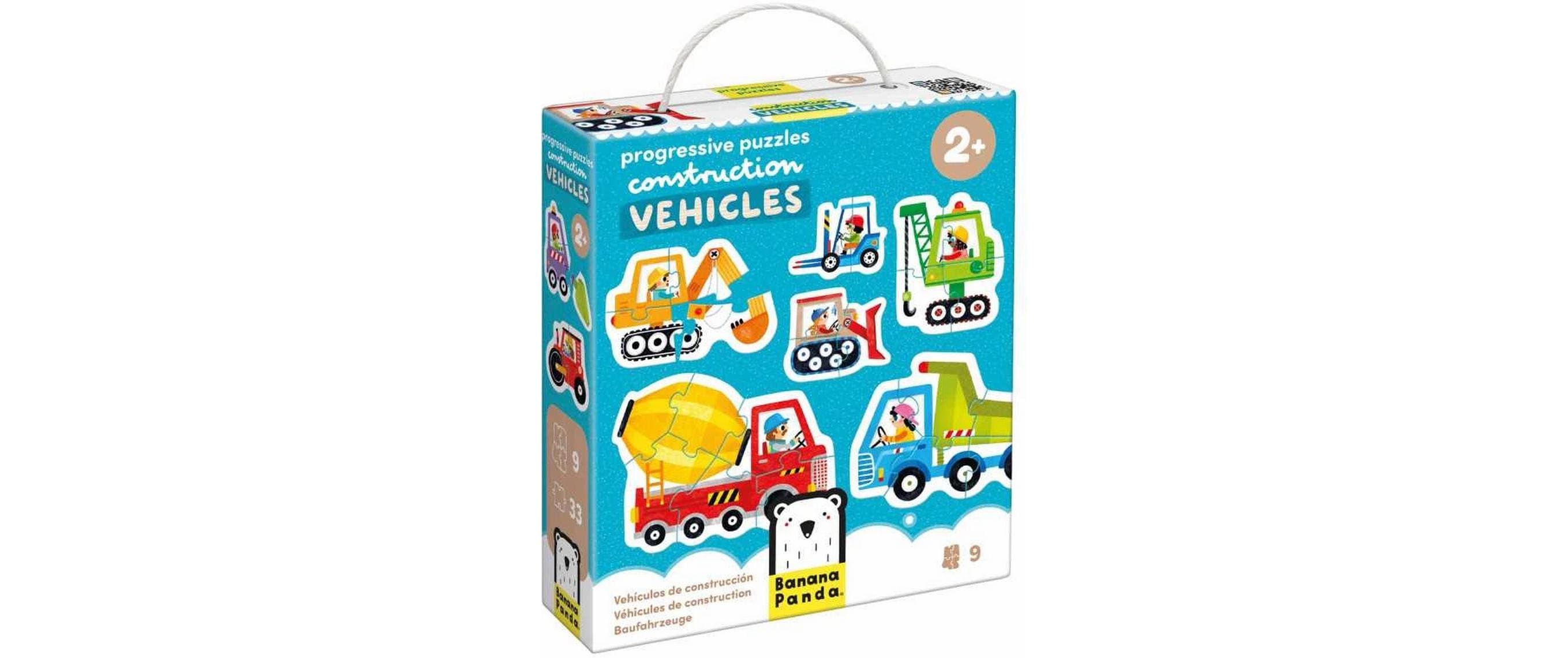 Banana panda Puzzle Fahrzeuge – 33 Teile – 19 × 16,5 cm – ab 2 Jahren