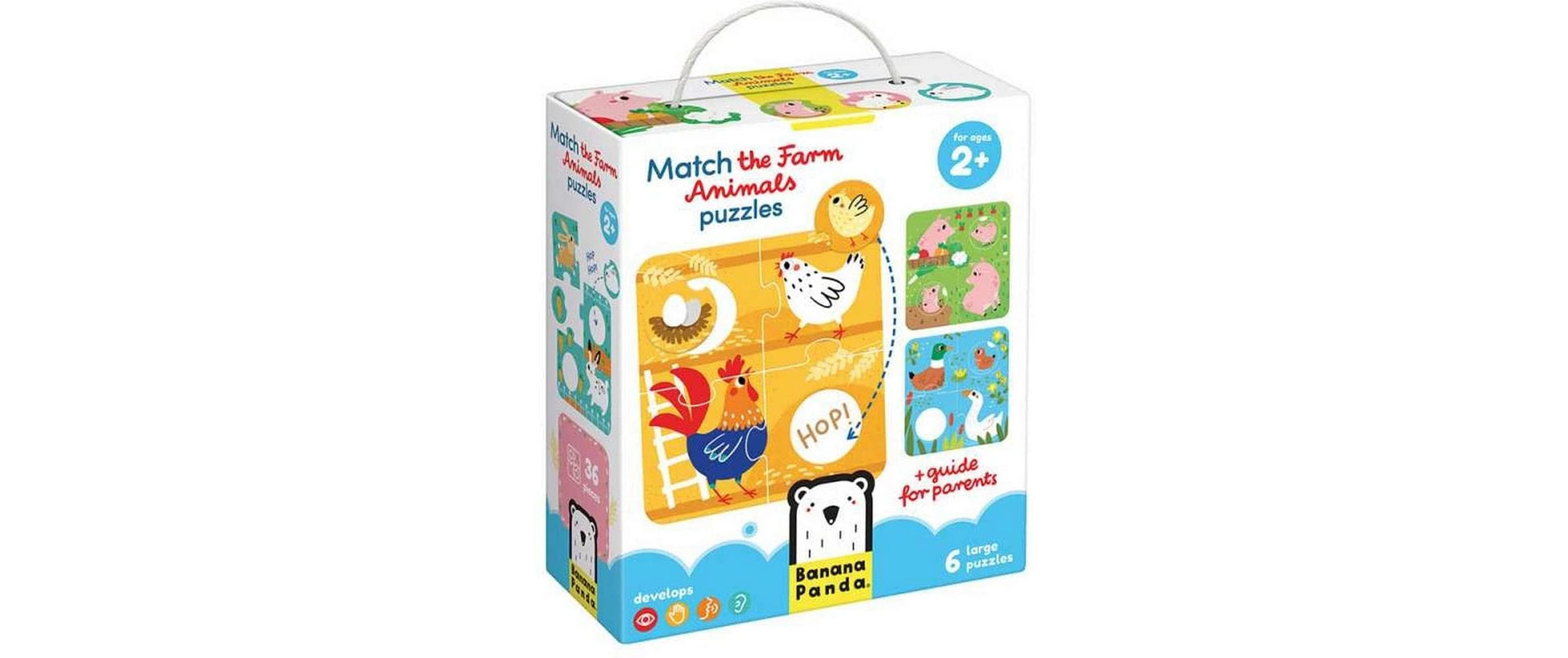 Banana panda Puzzle Tiere – grosse Puzzleteile – 36 Teile – 16,5 × 7 cm – ab 2 Jahren