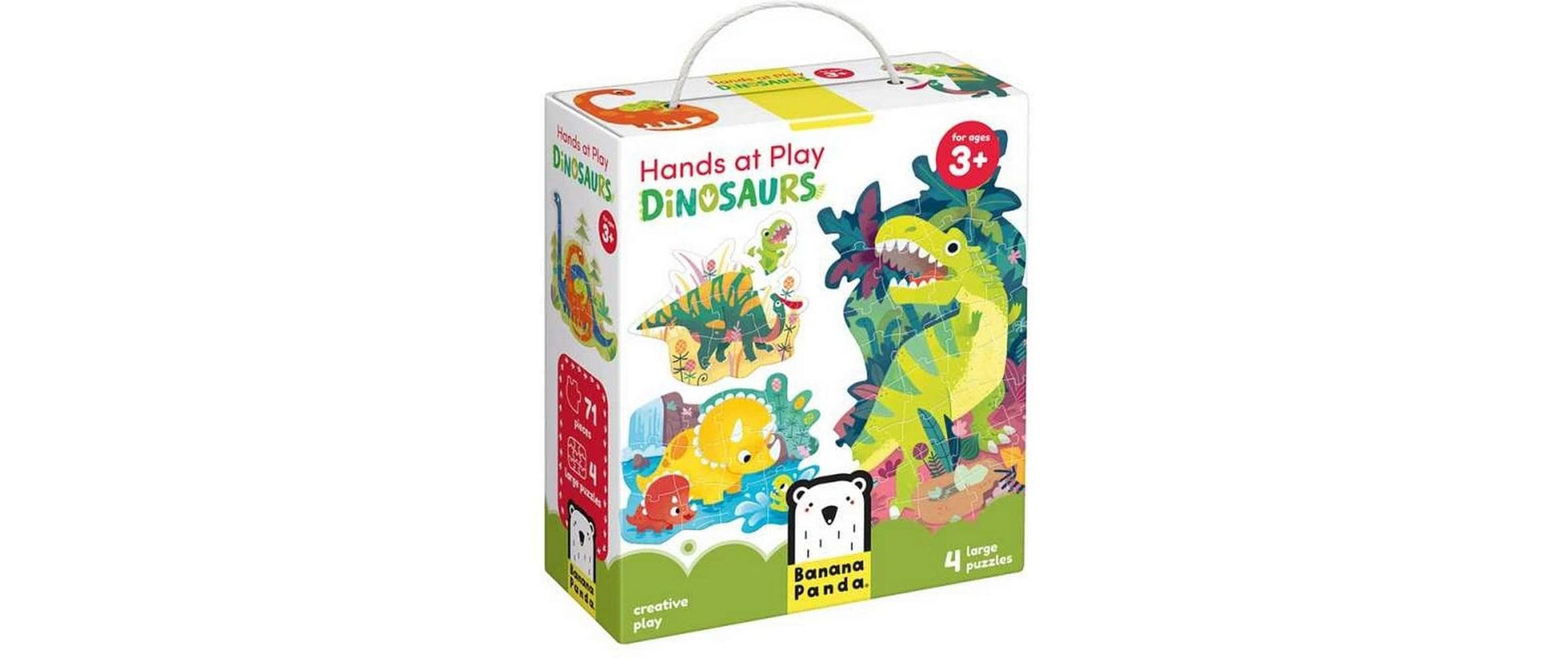 Banana panda Puzzle Hands at Play Dinosaurs – Logikspiel, ab 3 Jahren, EN/mehrsprachig