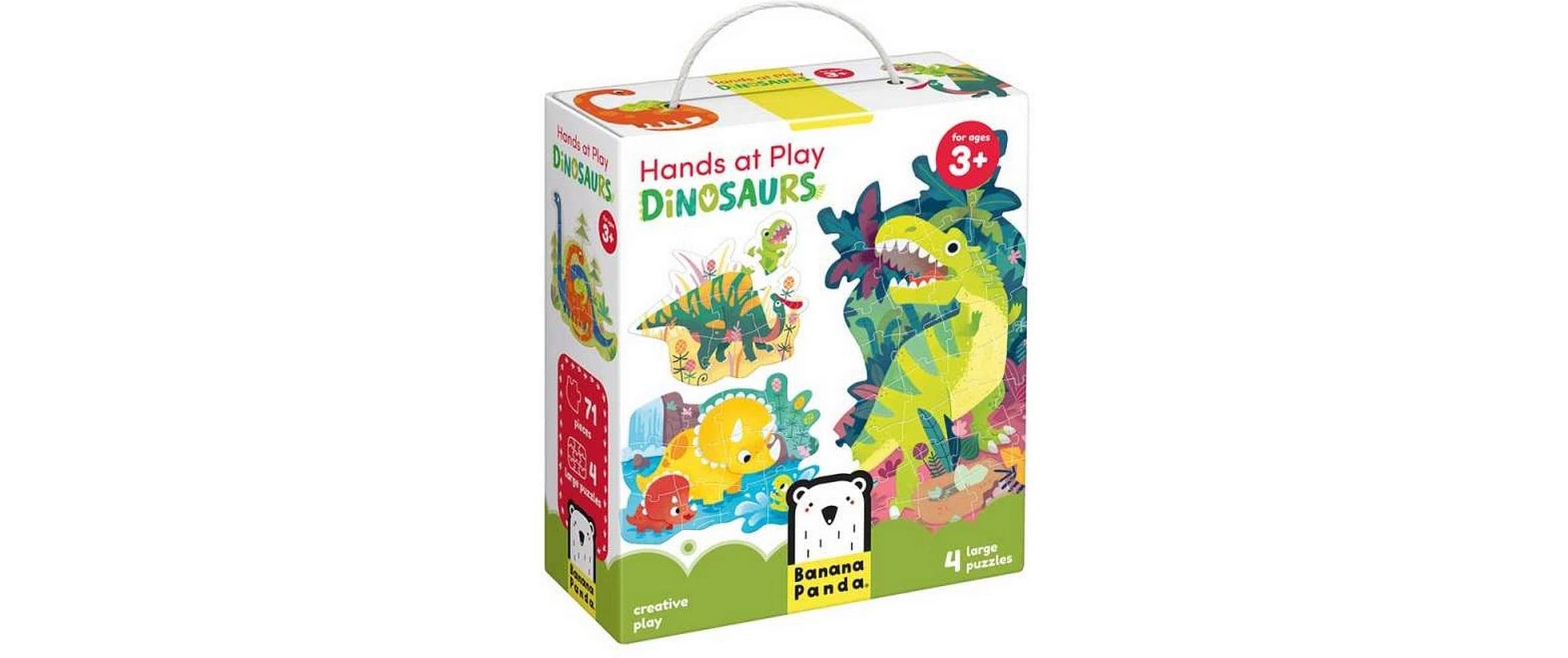 Banana panda Puzzle Hands at Play Dinosaurs – Logikspiel, ab 3 Jahren, EN/mehrsprachig