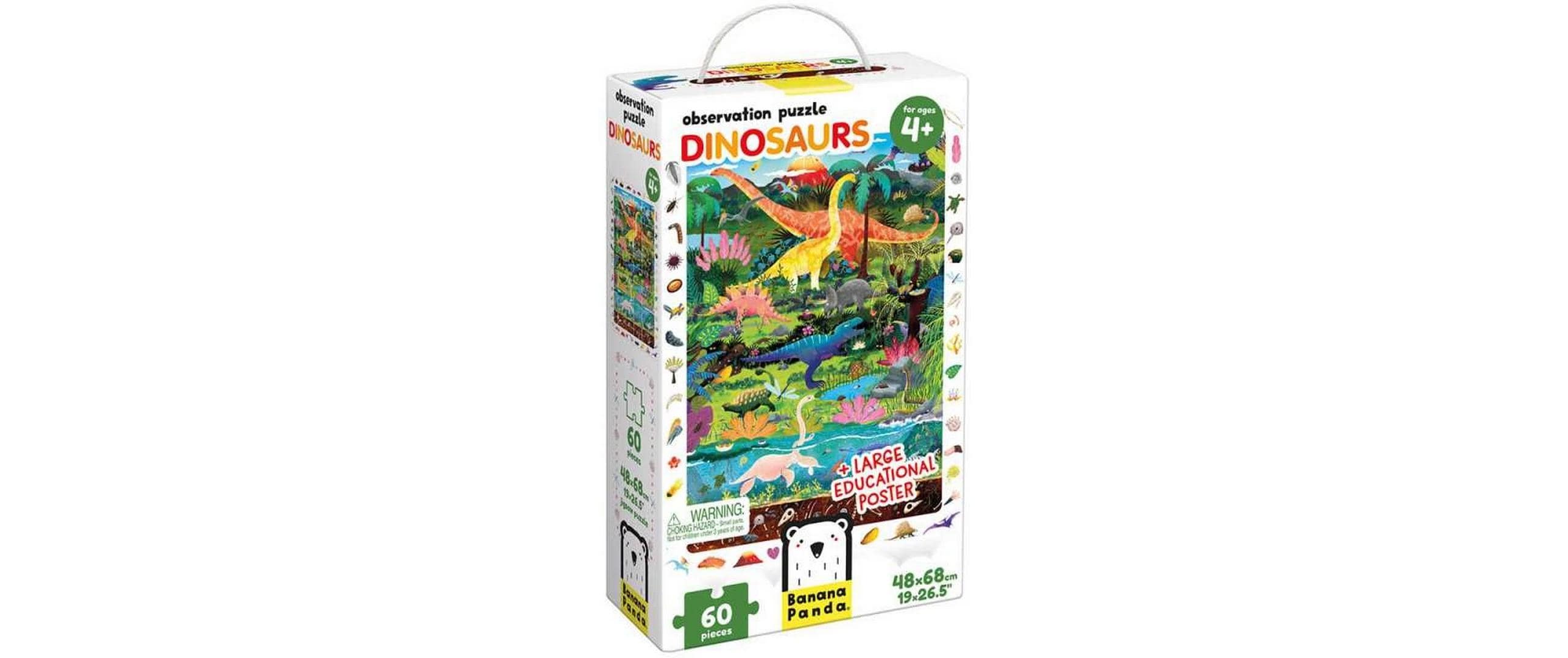 Banana panda Puzzle Dinosaurier – 60 Teile – 68 × 48 cm – ab 4 Jahren