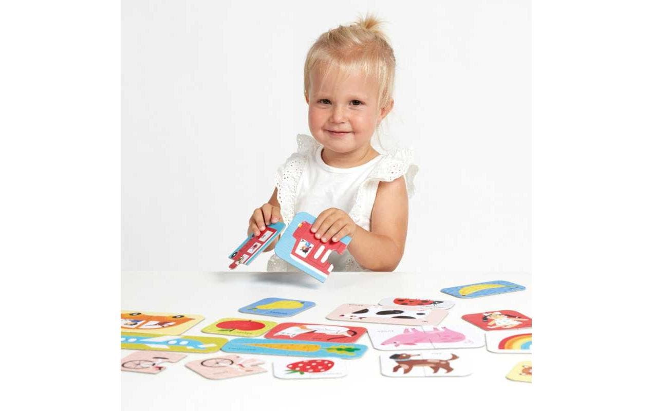 Banana panda Kinderpuzzle – Puzzlepaare Erste Wörter, 36 Teile, ab 15 Monaten, Englisch, Mehrsprachig