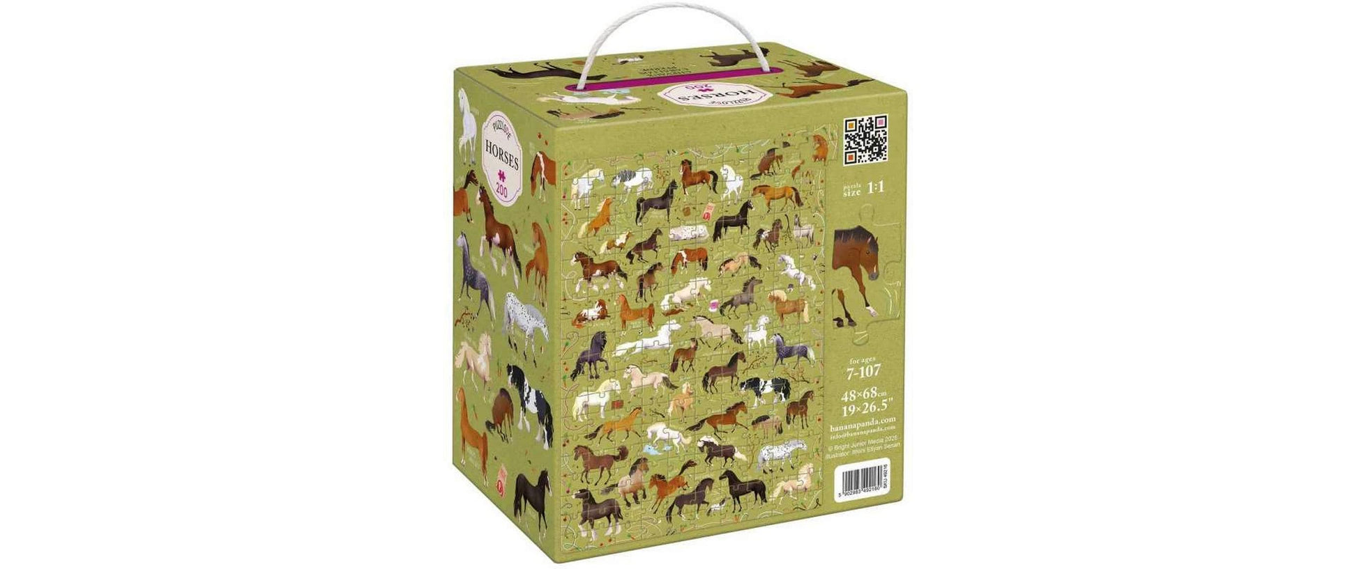 Banana panda Puzzlover Horses – Logikspiel, ab 7 Jahren, EN/mehrsprachig