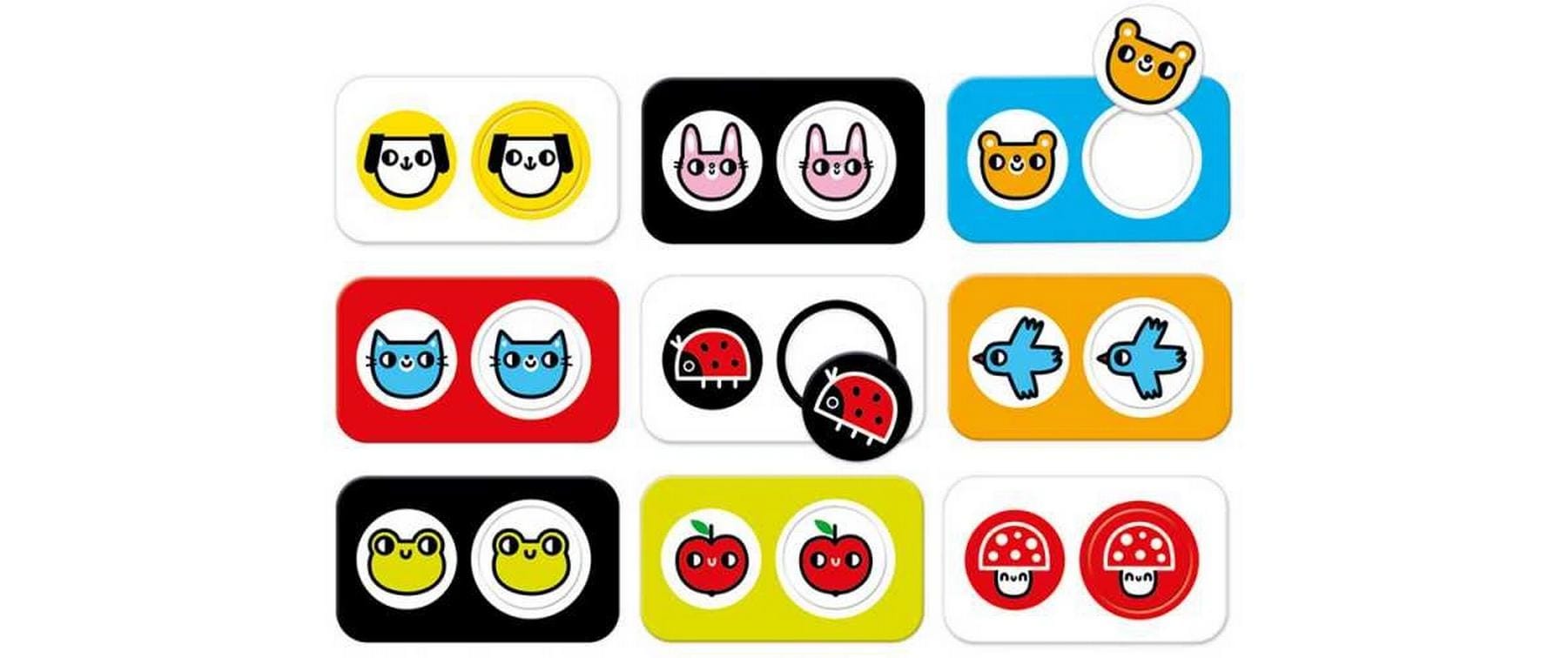 Banana panda Puzzle High Contrast Match the Twins – Logikspiel, ab 12 Monaten, EN/mehrsprachig