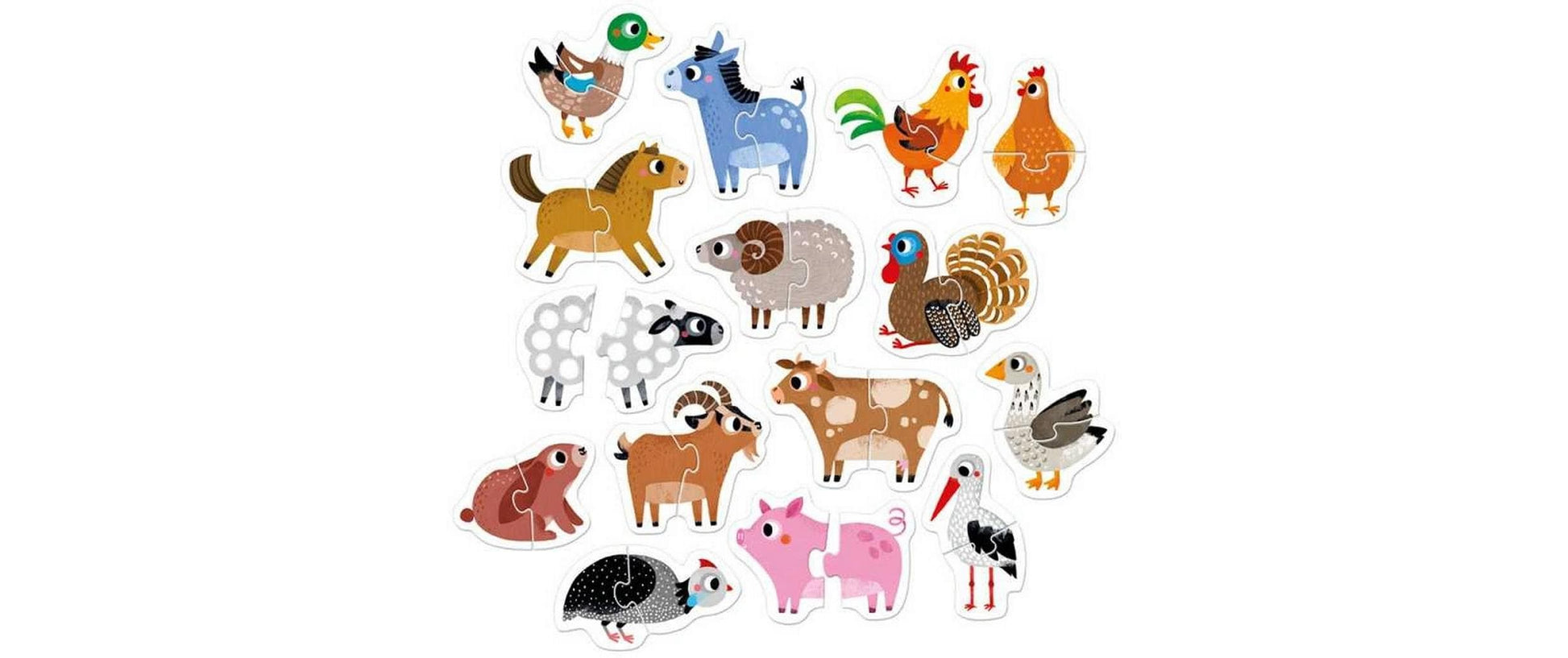 Banana panda Puzzle Progressive Farm Animals – Logikspiel, ab 18 Monaten, mehrsprachig