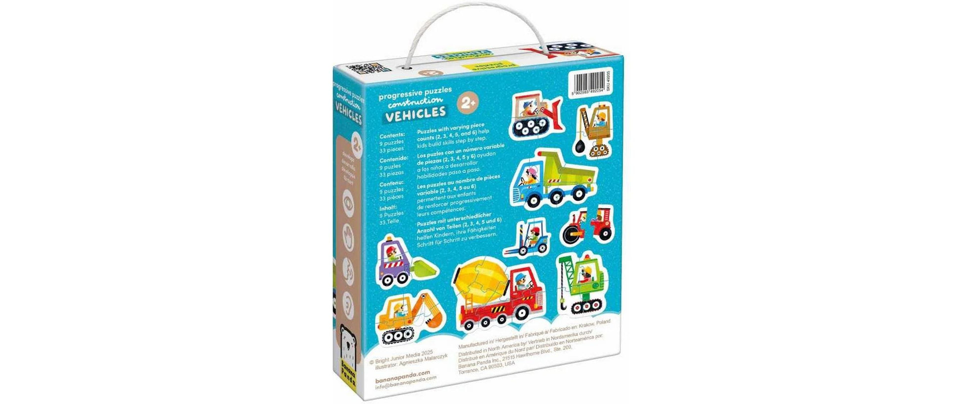 Banana panda Puzzle Fahrzeuge – 33 Teile – 19 × 16,5 cm – ab 2 Jahren