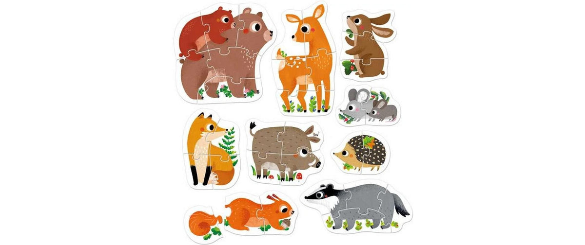 Banana panda Puzzle Tiere – 33 Teile – 19 × 16,5 cm – ab 2 Jahren – Karton
