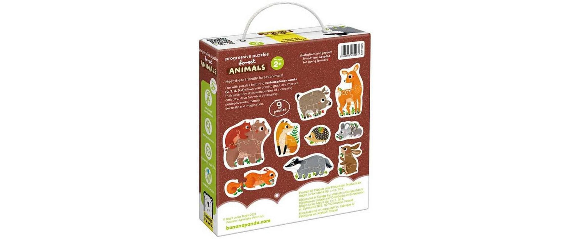 Banana panda Puzzle Tiere – 33 Teile – 19 × 16,5 cm – ab 2 Jahren – Karton