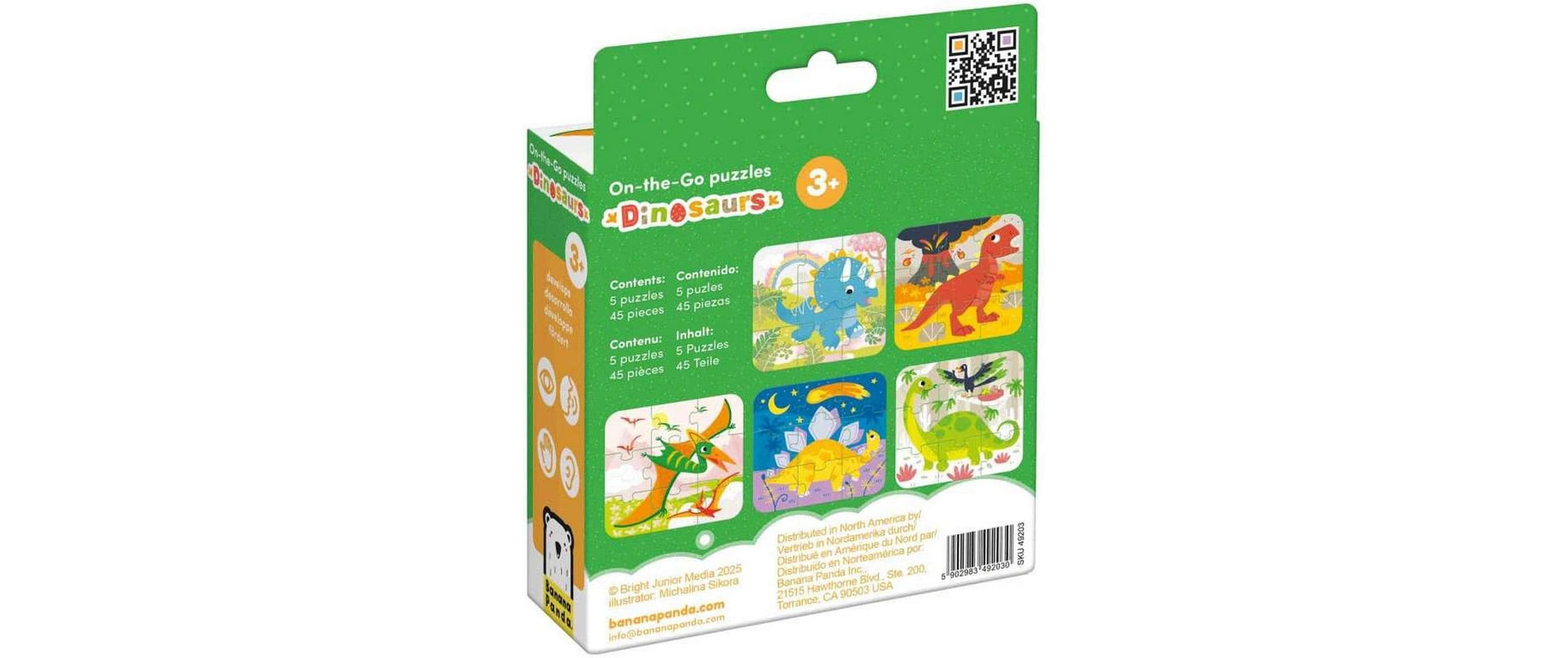 Banana panda Puzzle Tiere – 45 Teile – ab 3 Jahren – 13 × 4,5 cm – Pappe