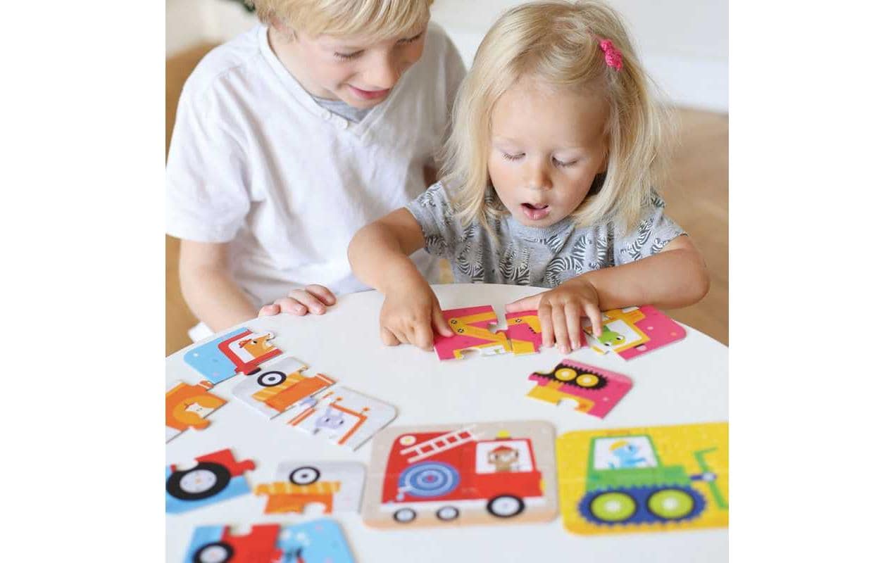 Banana panda Puzzle On-the-Go Fahrzeuge – Logikspiel, ab 2 Jahren, mehrsprachig