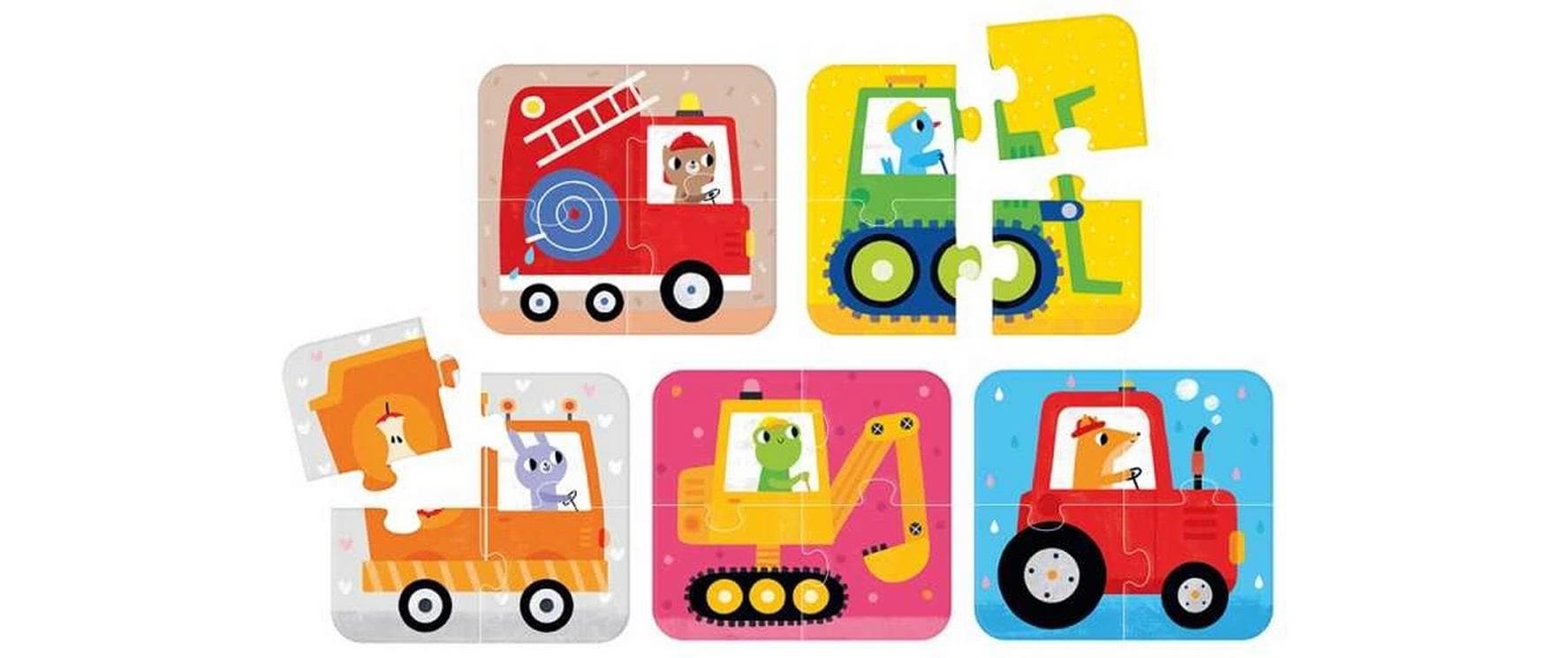 Banana panda Puzzle On-the-Go Fahrzeuge – Logikspiel, ab 2 Jahren, mehrsprachig