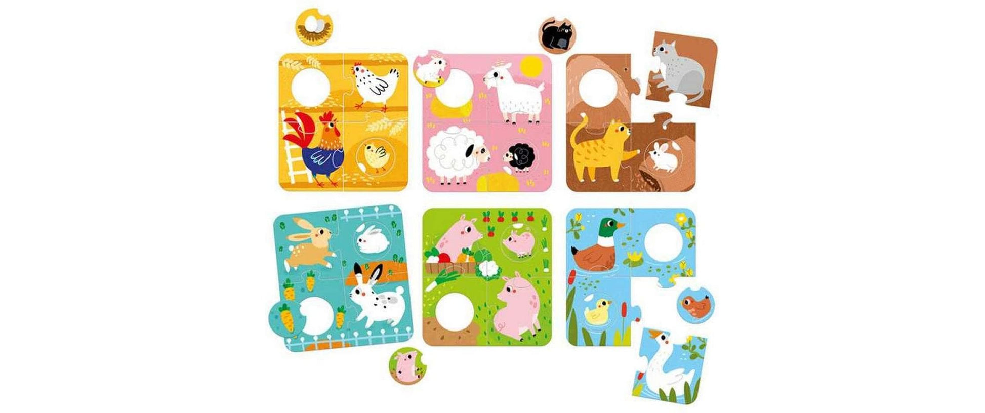 Banana panda Puzzle Tiere – grosse Puzzleteile – 36 Teile – 16,5 × 7 cm – ab 2 Jahren