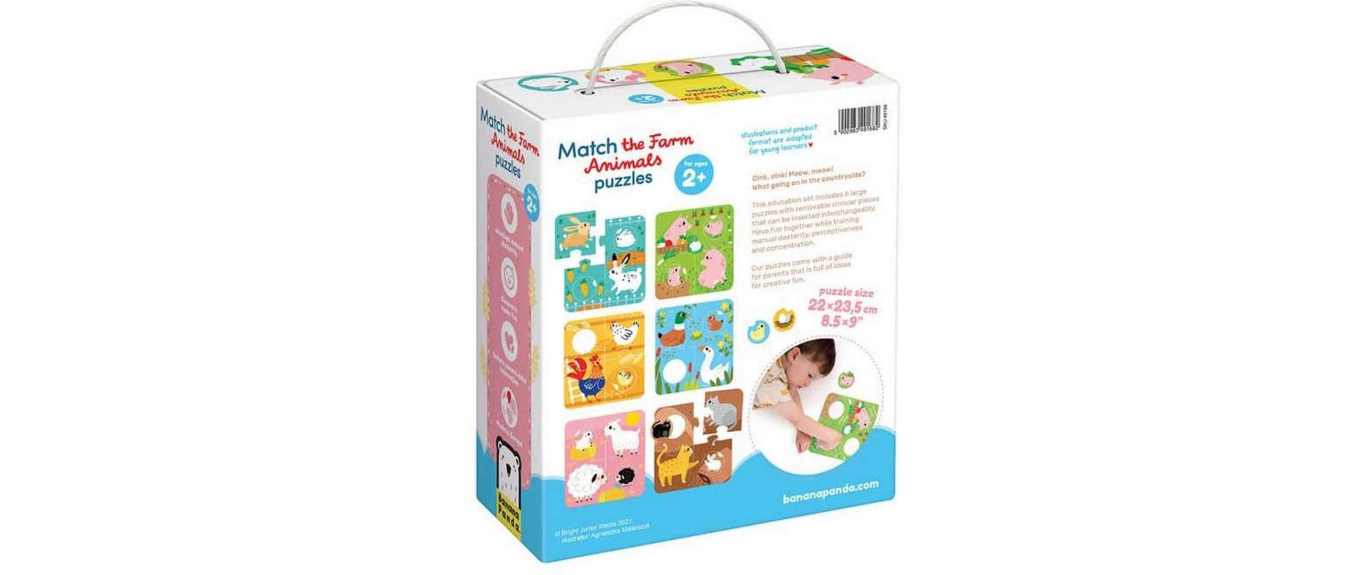 Banana panda Puzzle Tiere – grosse Puzzleteile – 36 Teile – 16,5 × 7 cm – ab 2 Jahren