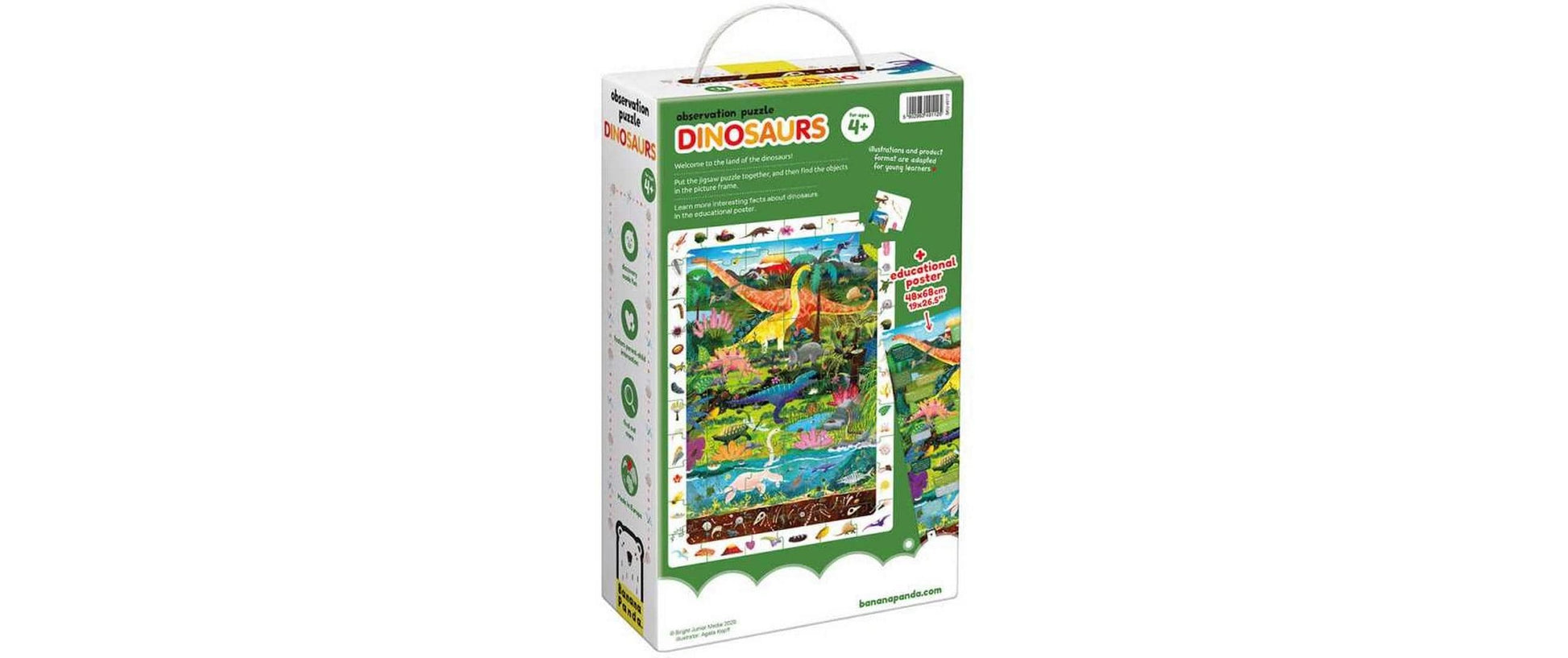 Banana panda Puzzle Dinosaurier – 60 Teile – 68 × 48 cm – ab 4 Jahren