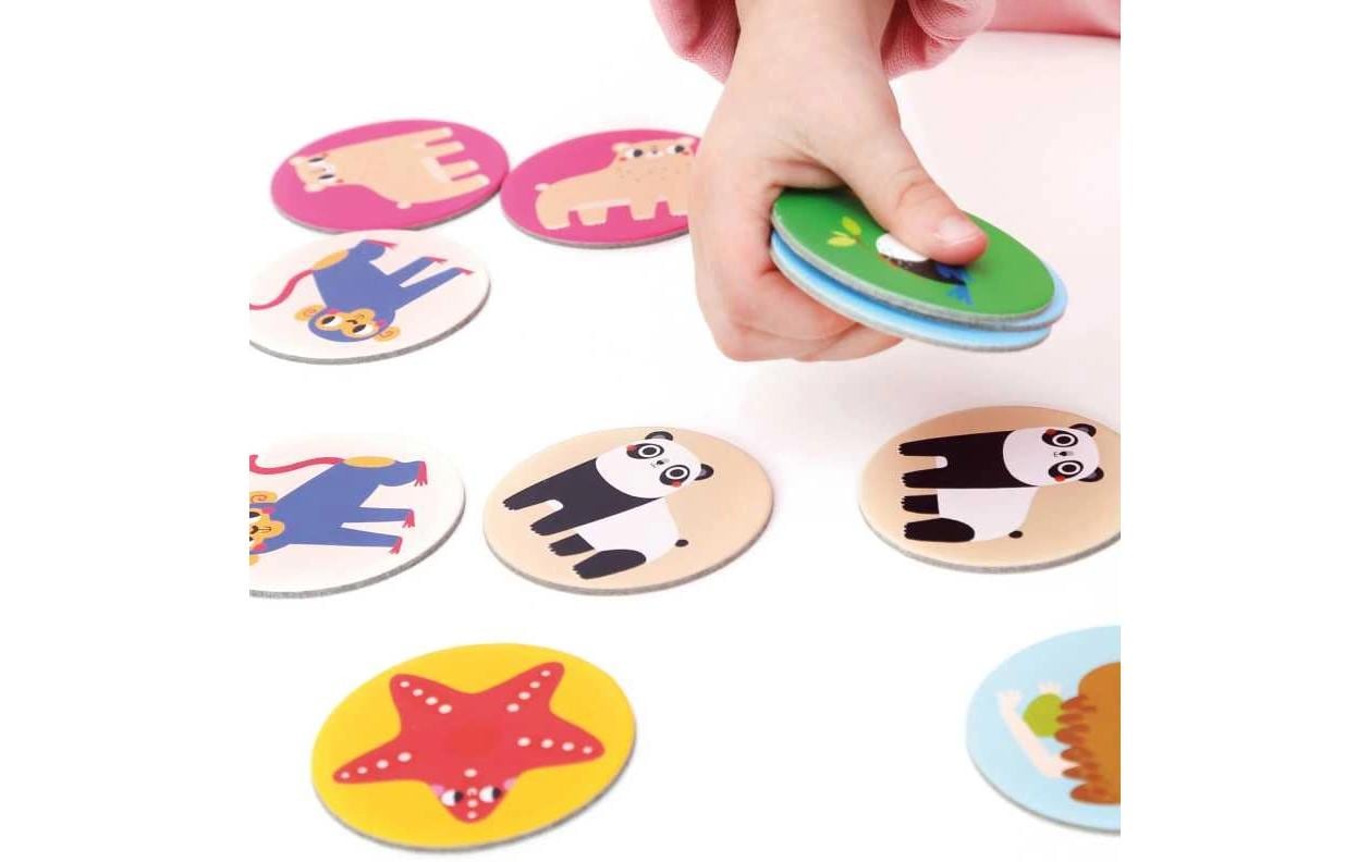 Banana panda Memory On-the-Go Wild Animals Reisespiel – Kartenspiel, 2–4 Spieler, ab 2 Jahren, 10 Min., mehrsprachig
