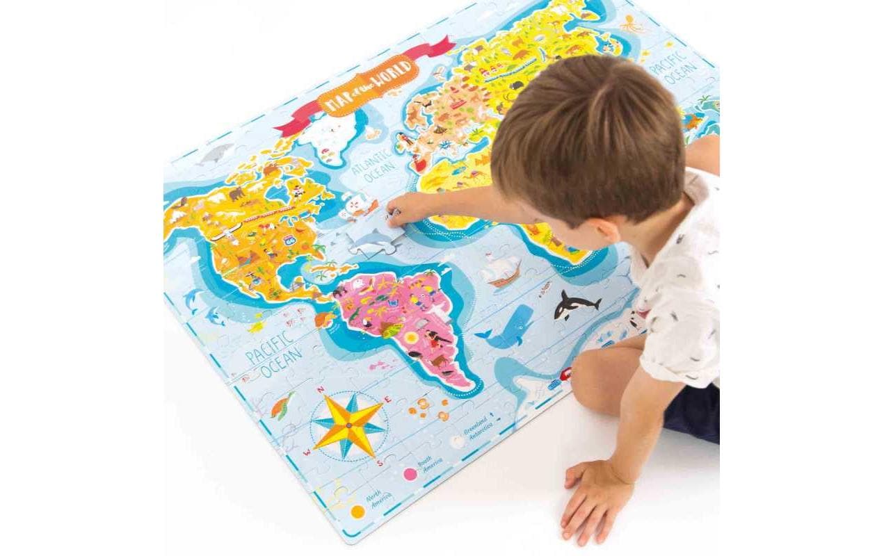 Banana panda Puzzle Weltkarte – 168 Teile – 98 × 67,3 cm – ab 6 Jahren – Karton