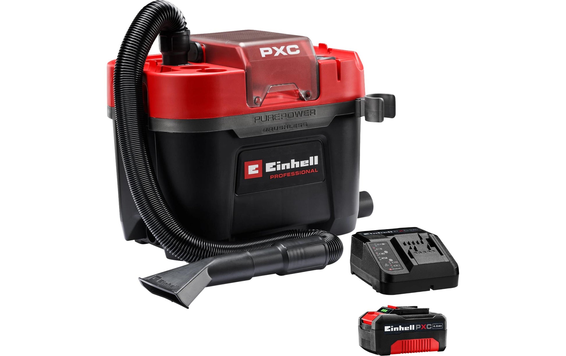 Einhell professional Nass-/Trockensauger TP-VC 18/10 Li BL L (1x4.0 Ah) Kit – 10 l, 18 V