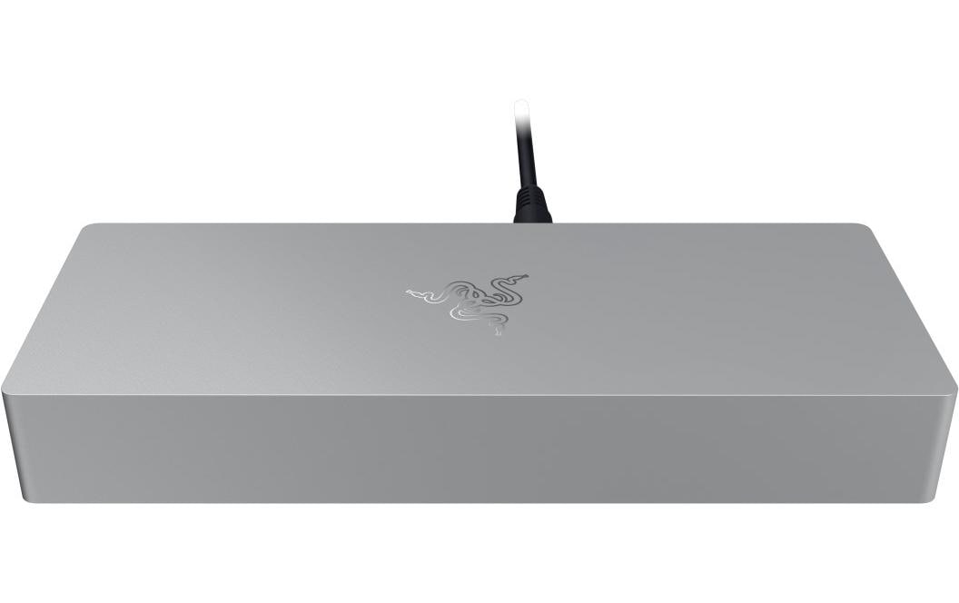 Razer Dockingstation – Thunderbolt 5, TB5 × 4, 3× DP, 2× USB-A, 1× USB-C, 140 W PD, GbE, SD, 3,5 mm, für TB4/U