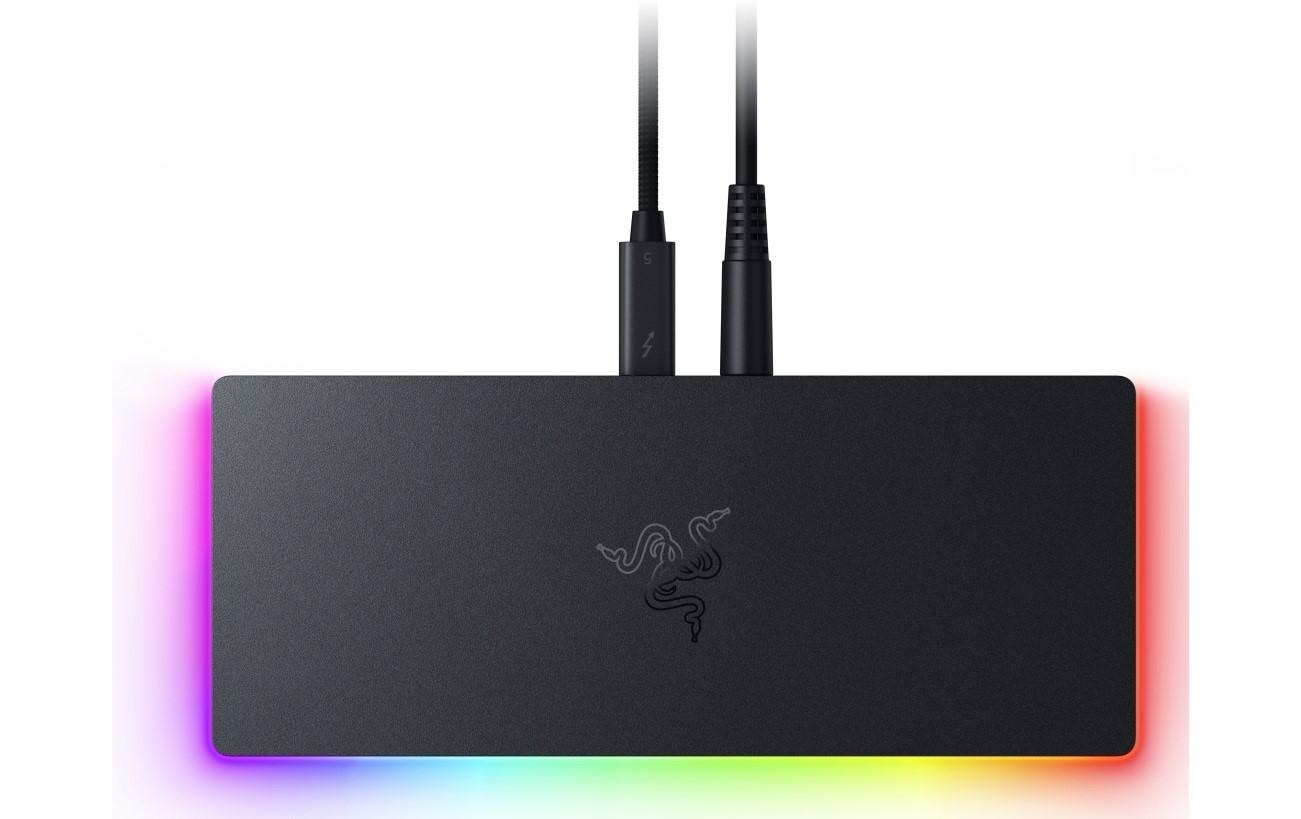 Razer Chroma Dockingstation – Thunderbolt 5, 3× DP, 140 W PD, GbE, SD, 3,5 mm Audio, für Thunderbolt 4/USB4