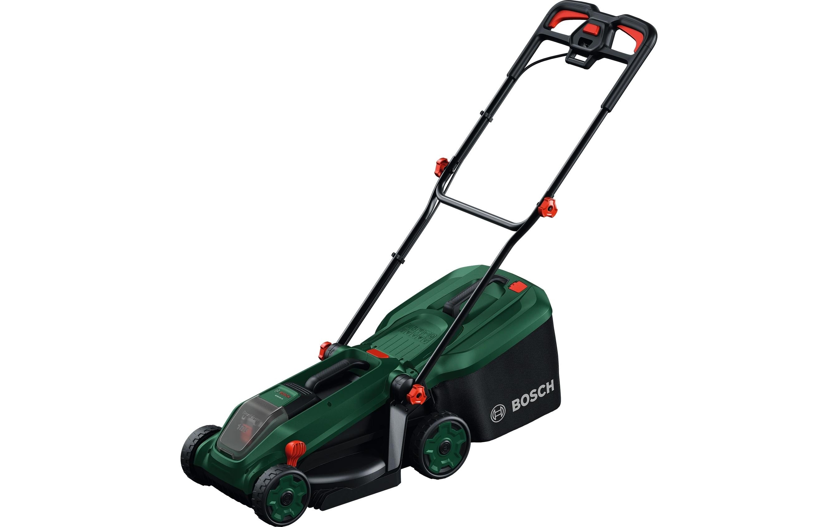Bosch ROTAK 18V-34 Akku-Rasenmäher – 18 V – 34 cm Schnittbreite – 35 l Fangkorb – 1×4,0 Ah & Ladegerät