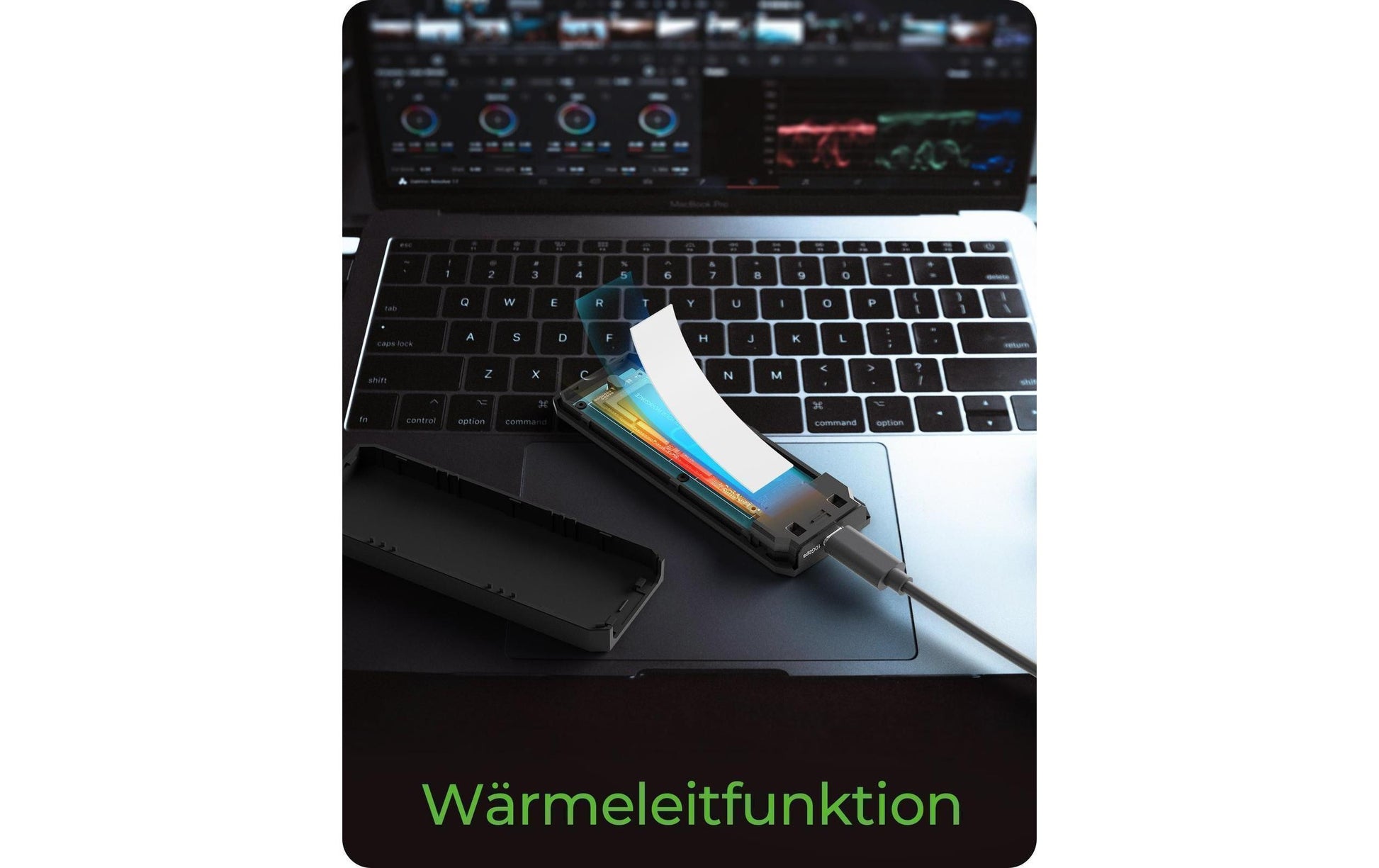 RaidSonic ICY BOX externes M.2 NVMe Gehäuse – 1-Bay – für M.2 NVMe (Key-M), PCIe, USB-C