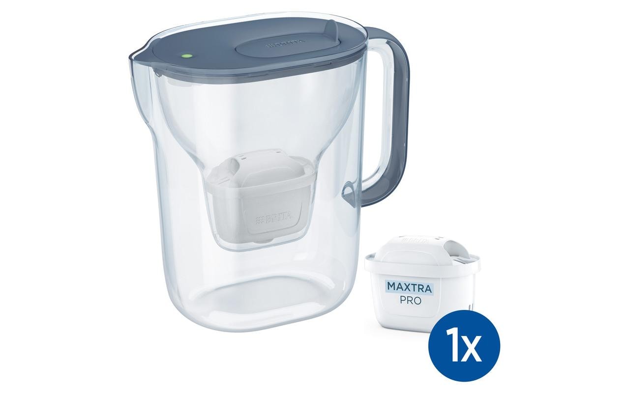 Brita Style Essential XL – Wasserfilterkanne 2,3 l, Kunststoff, Transparent/Blau